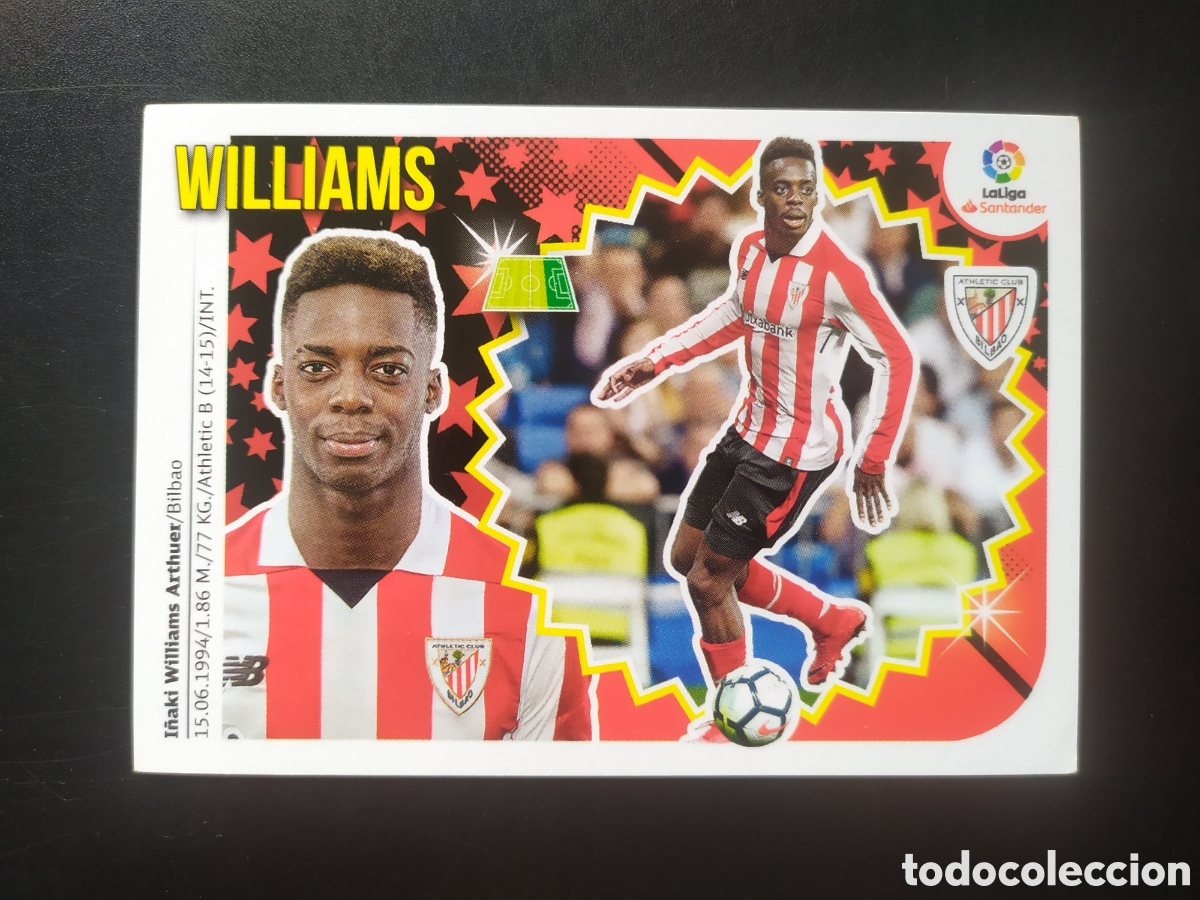 Cromos de F&uacute;tbol: Liga este 2018 2019 18 19 panini Williams n&ordm; 15 Athletic Bilbao