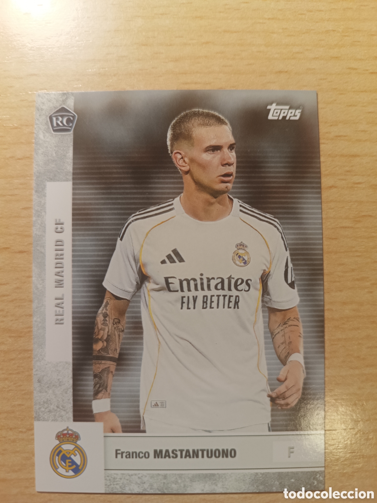 Cromos de F&uacute;tbol: 14 FRANCO MASTANTUONO RC ROOKIE PITCH PURSUITS TEAM SET REAL MADRID 2025 2026 TOPPS 25 26