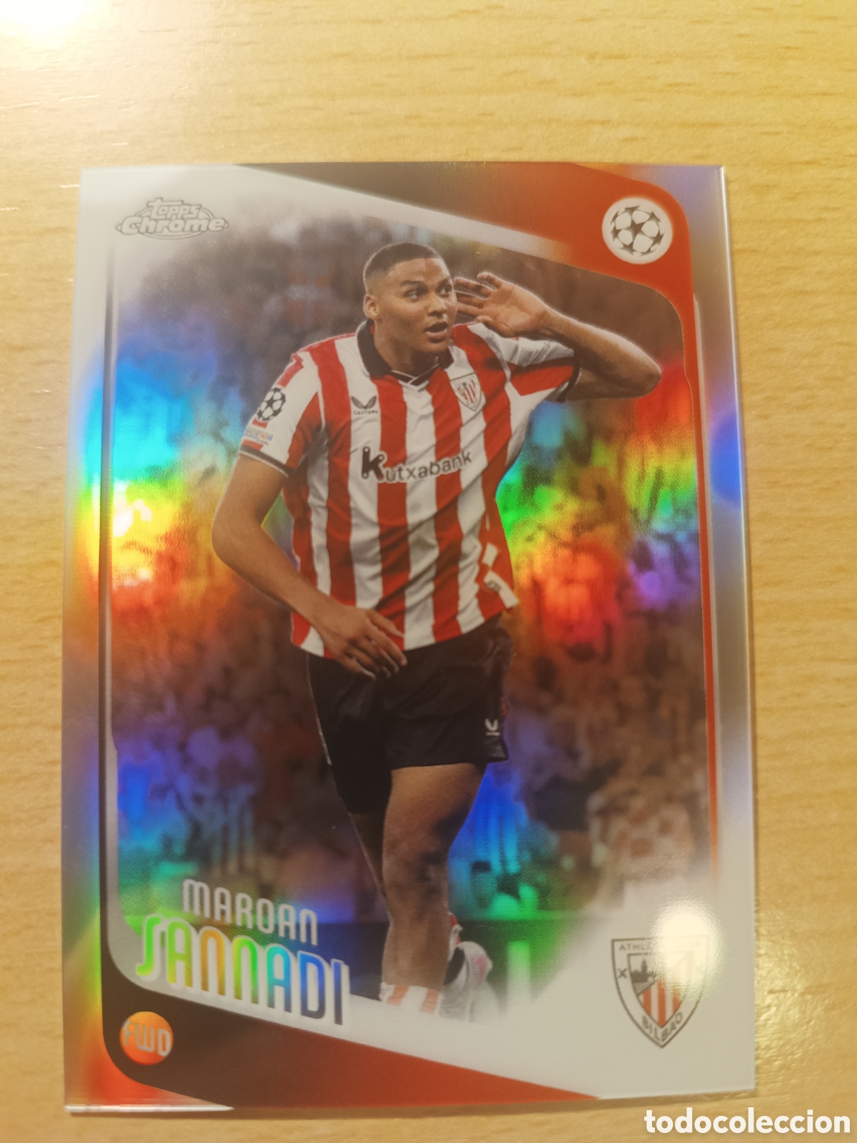 Fu&szlig;ball-Sticker: 105 MAROAN SANNADI REFRACTOR ATHLETIC CLUB DE BILBAO TOPPS CHROME 2025 2026 25 26