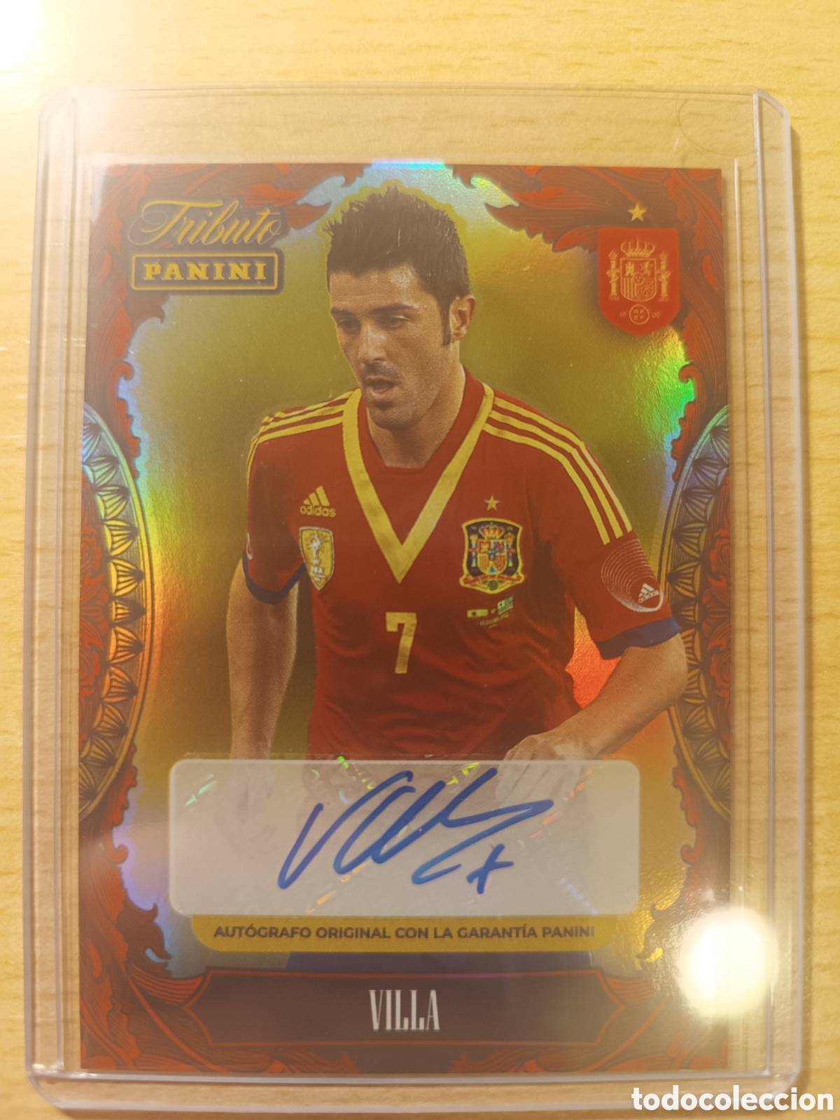 Fu&szlig;ball-Sticker: DAVID VILLA ESPA&Ntilde;A SPAIN AUT&Oacute;GRAFO ORIGINAL TRIBUTO PANINI 2010 2026 AUTOGRAPH