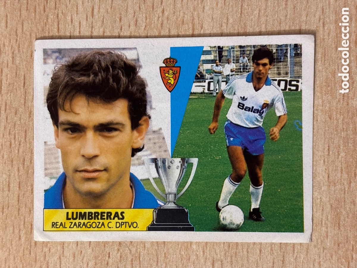 Football Stickers: Lumbreras Fichaje 14 Real Zaragoza Ediciones Este 87 88 sin pegar