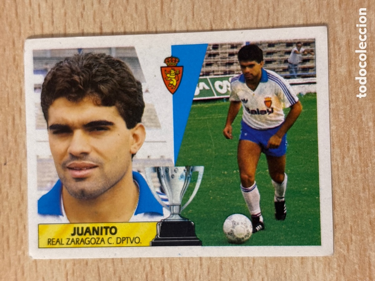 Football Stickers: Juanito Fichaje 15 Real Zaragoza Ediciones Este 87 88 sin pegar