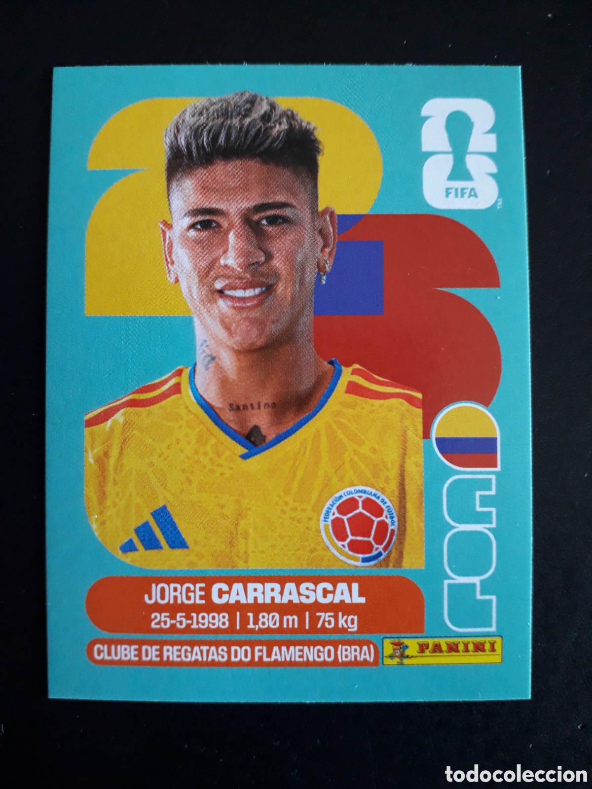 Football Stickers: CARRASCAL COLOMBIA COL 16 MUNDIAL F&Uacute;TBOL 2026 FIFA WORLD CUP PANINI SIN PEGAR PEDIDO M&Iacute;NIMO 3&euro;.