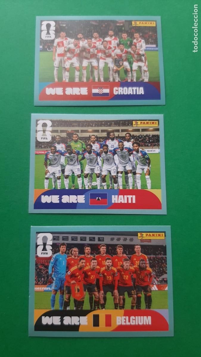 Football Stickers: (CRO 13 HAI 13 BEL 13) EQUIPOS DE CROACIA, HAIT&Iacute; Y B&Eacute;LGICA PANINI MUNDIAL 2026 FIFA