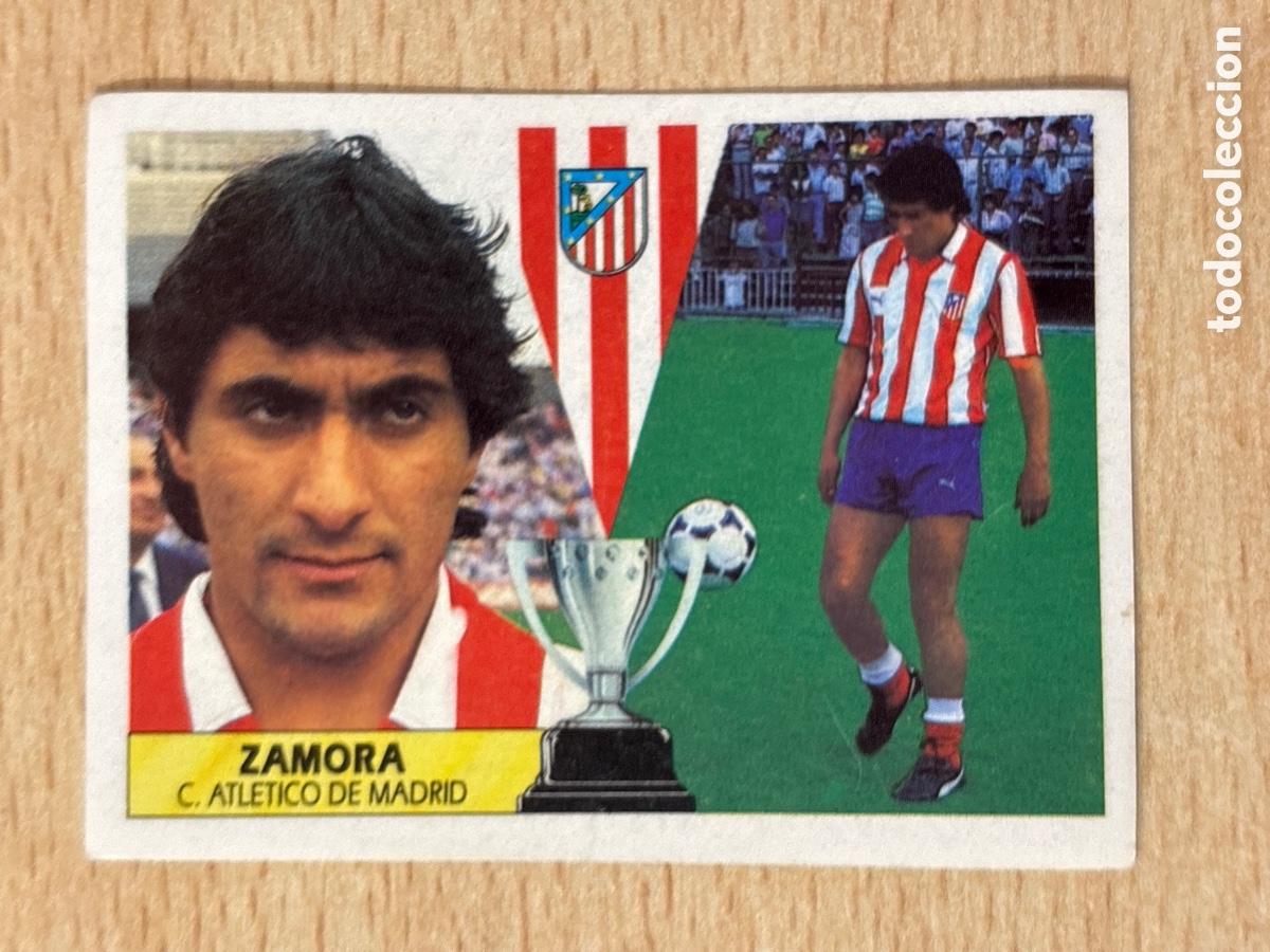Cromos de Futebol: Zamora Fichaje 25 Atl&eacute;tico de Madrid Ediciones Este 87 88 sin pegar
