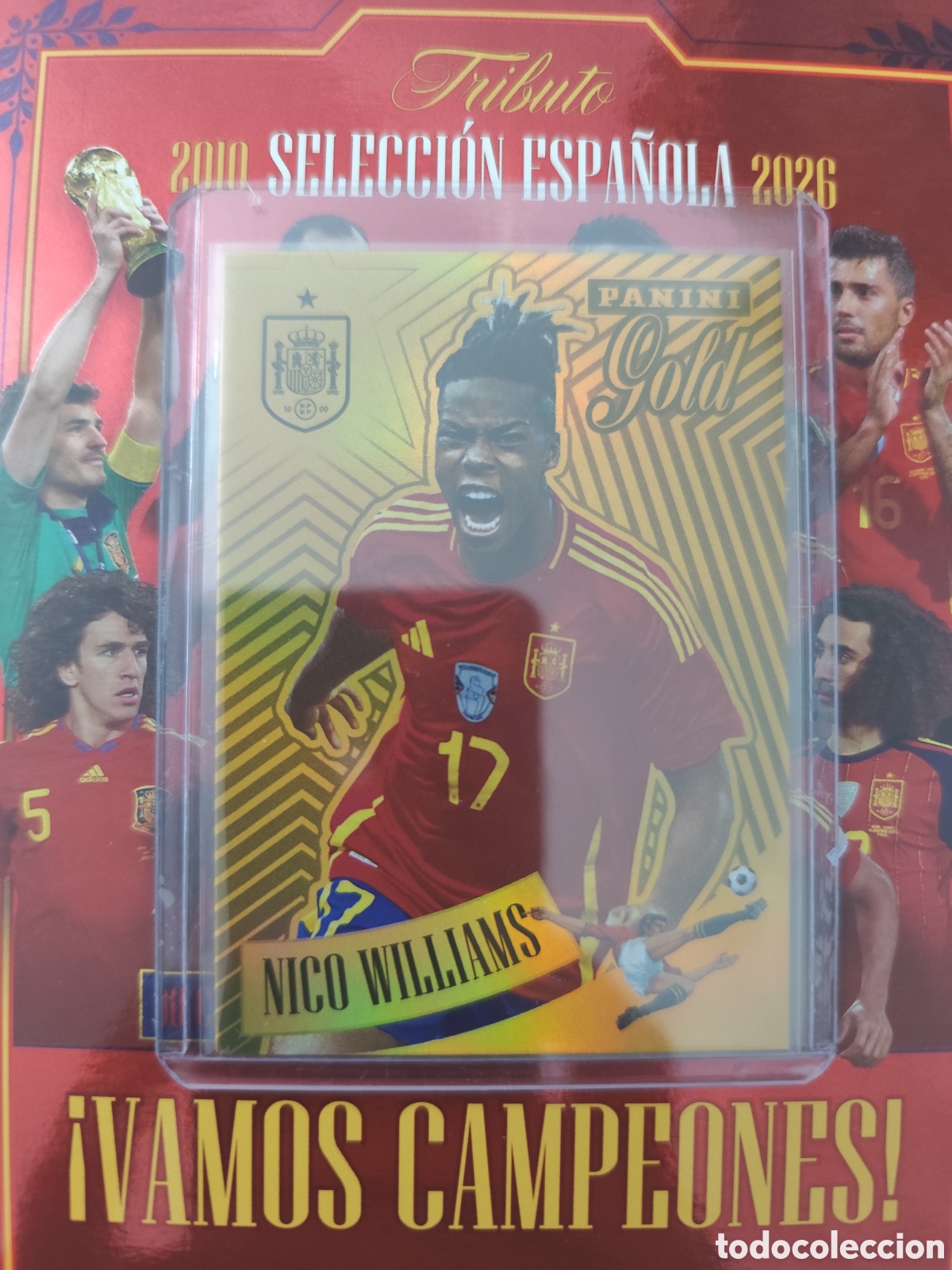 Cromos de F&uacute;tbol: GOLD NICO WILLIAMS SELECCI&Oacute;N ESPA&Ntilde;OLA 2000 2026 PANINI TRIBUTO