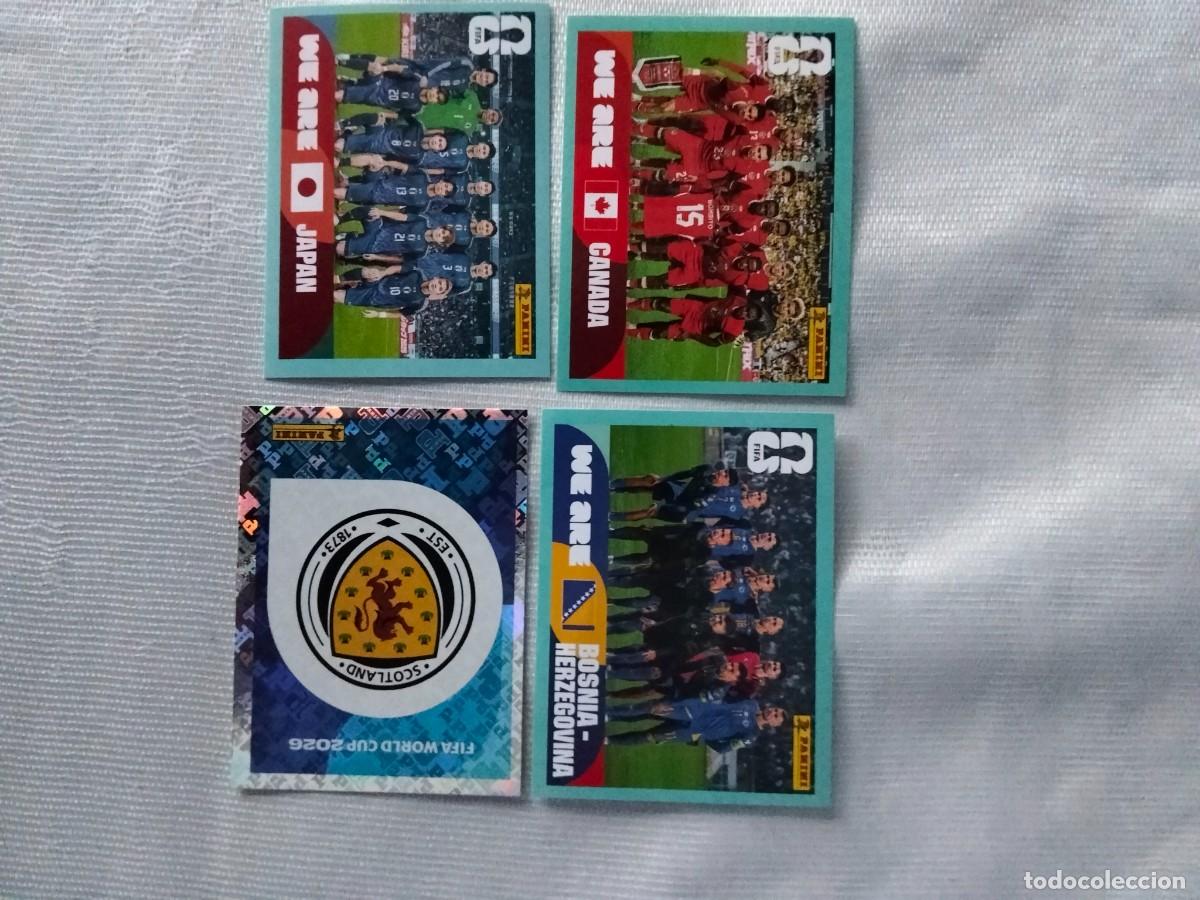 Cromos de F&uacute;tbol: Lote 4 cromos Panini Mundial 2026
