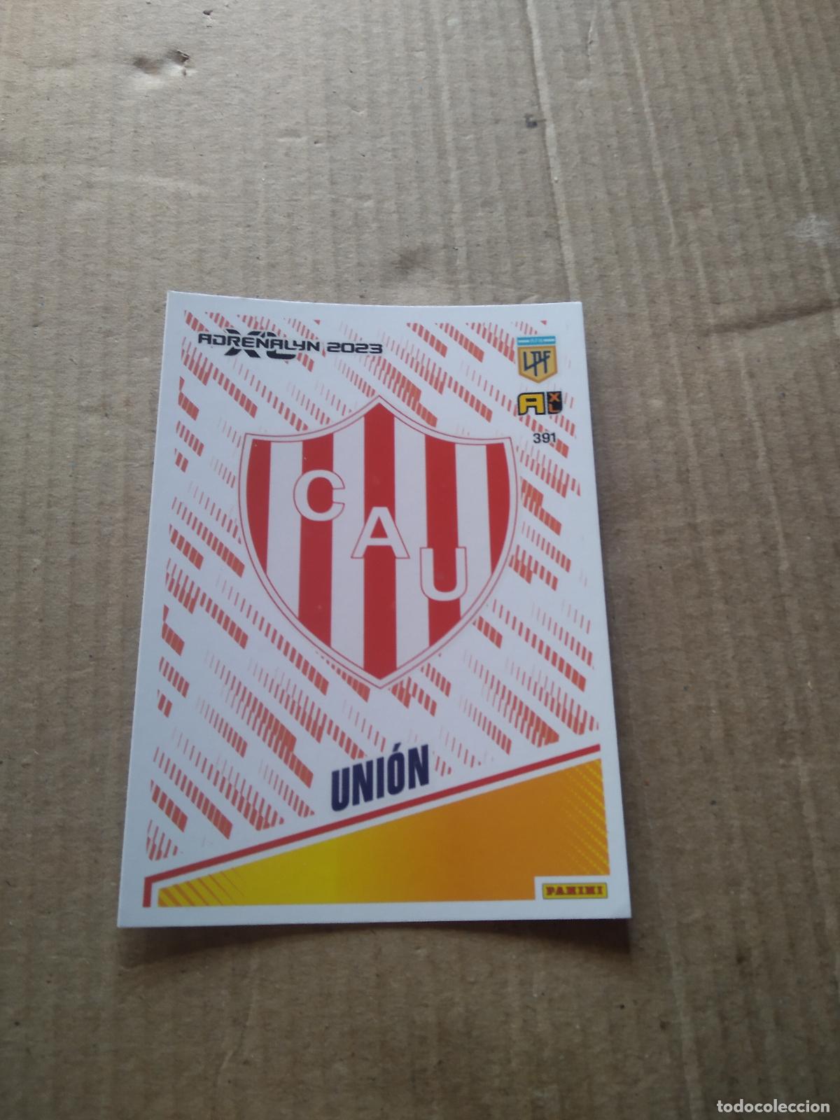Fu&szlig;ball-Sticker: 391 ESCUDO UNION CROMO FUTBOL PANINI ARGENTINO 2023 LIGA ARGENTINA ADRENALYN