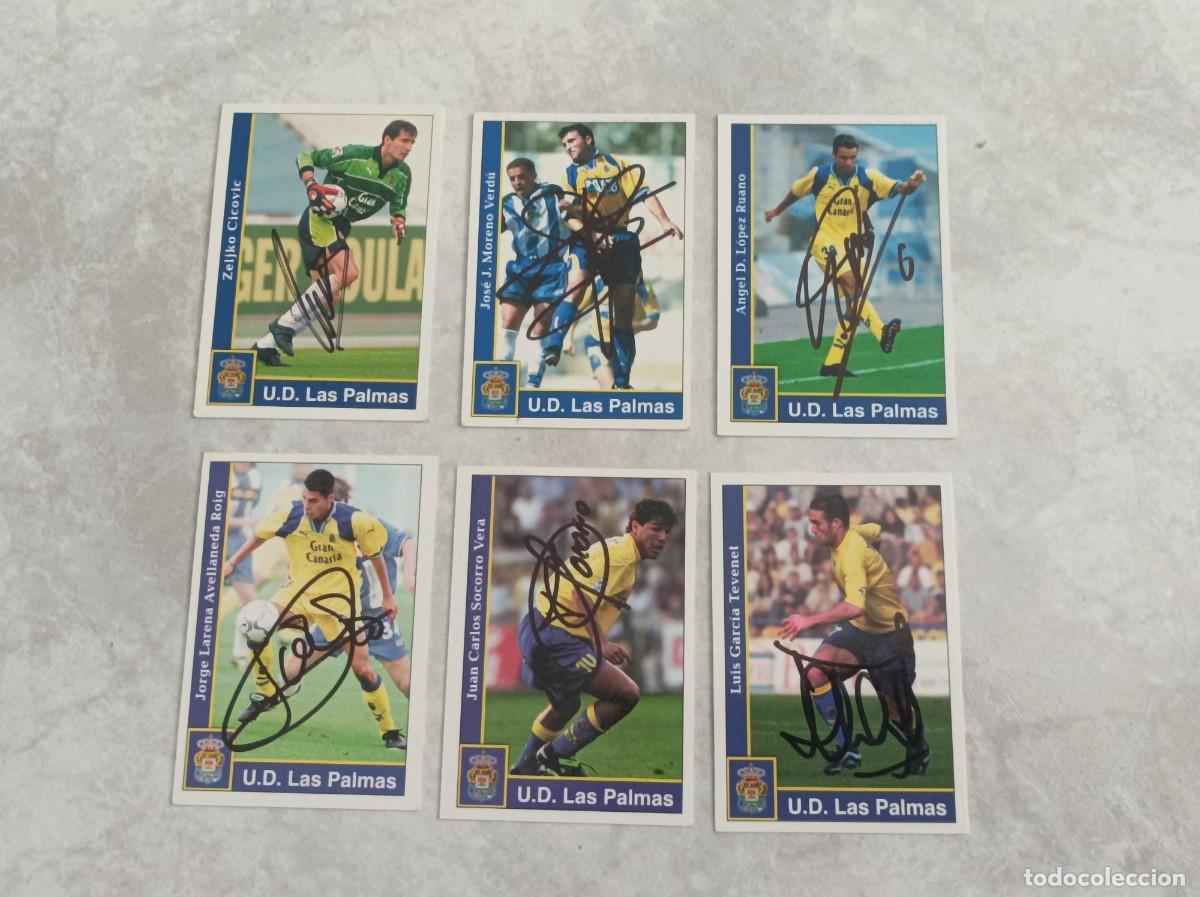 Cromos de F&uacute;tbol: Cromos firmados futbol UD Las Palmas