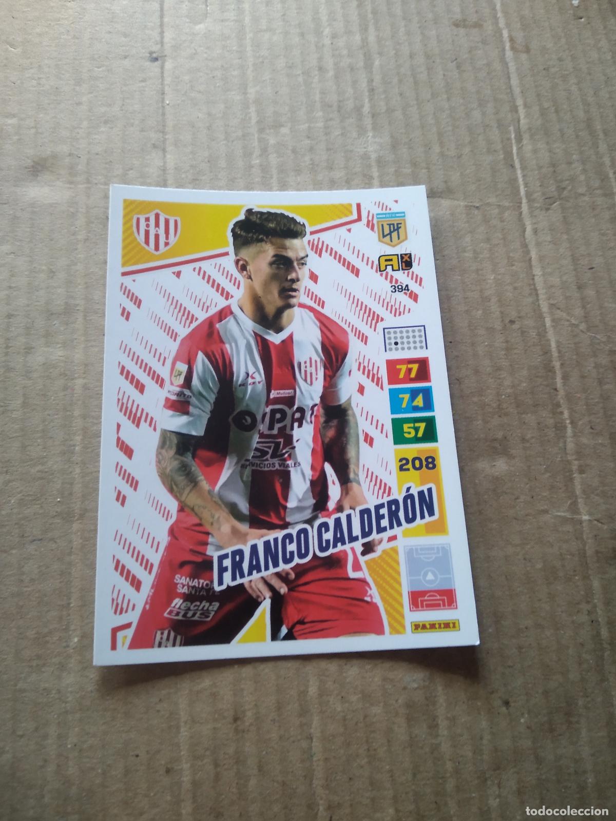 Cromos de F&uacute;tbol: 394 FRANCO CALDERON UNION CROMO FUTBOL PANINI ARGENTINO 2023 LIGA ARGENTINA ADRENALYN