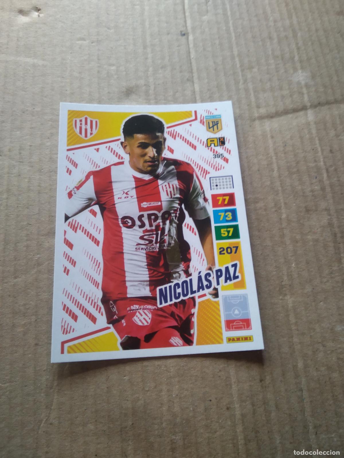 Cromos de F&uacute;tbol: 395 NICOLAS PAZ UNION CROMO FUTBOL PANINI ARGENTINO 2023 LIGA ARGENTINA ADRENALYN