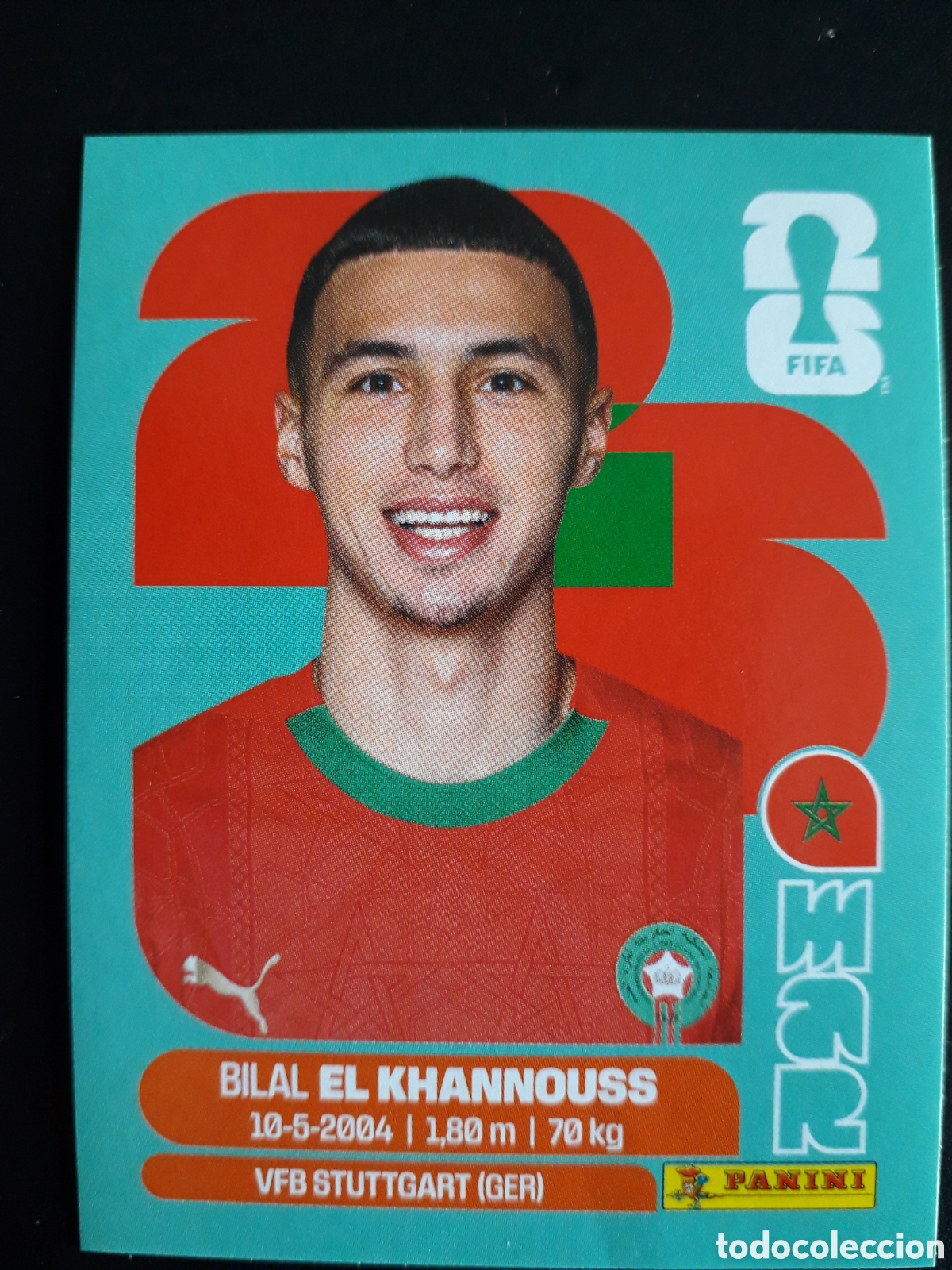 Cromos de F&uacute;tbol: EL KHANNOUSS MARRUECOS MAR 14 MUNDIAL F&Uacute;TBOL 2026 FIFA WORLD CUP PANINI SIN PEGAR PEDIDO M&Iacute;NIMO 3&euro;.