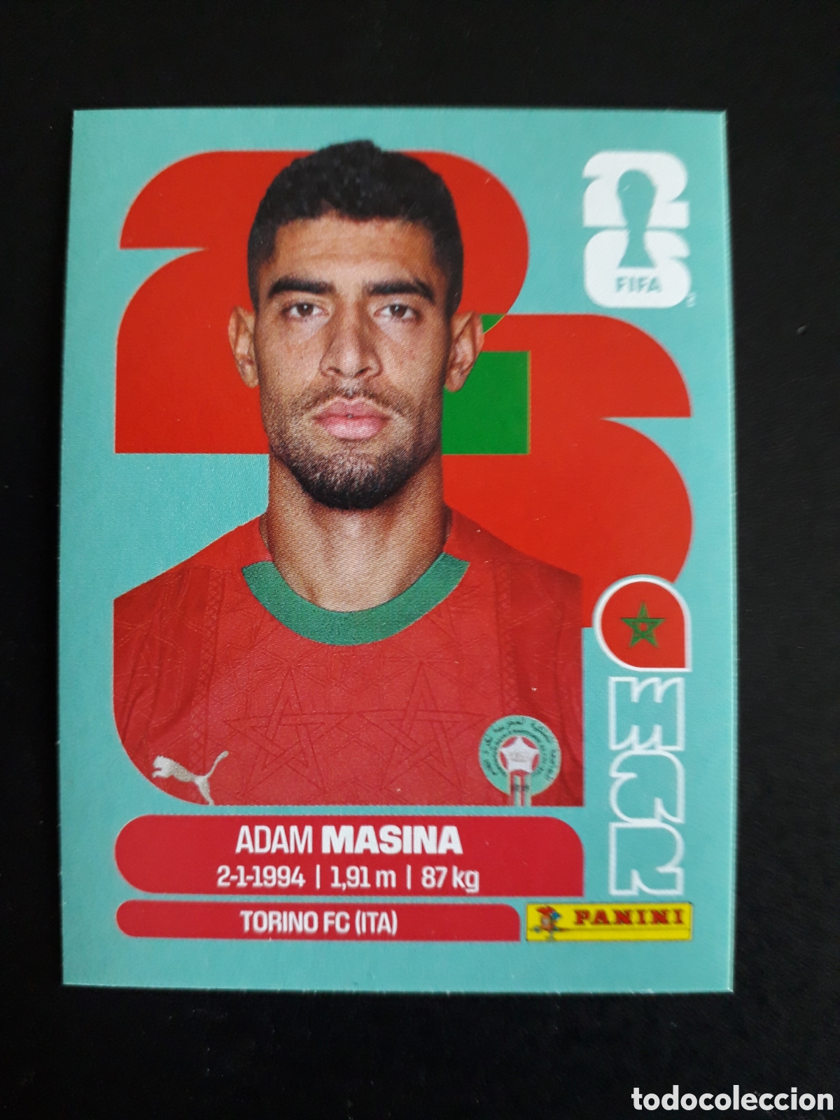 Cromos de F&uacute;tbol: MASINA MARRUECOS MAR 9 MUNDIAL F&Uacute;TBOL 2026 FIFA WORLD CUP PANINI SIN PEGAR PEDIDO M&Iacute;NIMO 3&euro;