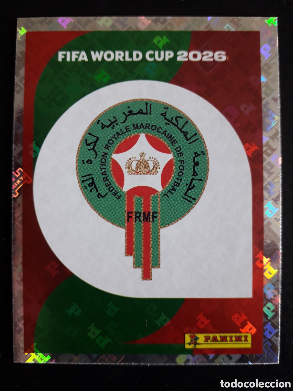 Cromos de F&uacute;tbol: ESCUDO MARRUECOS MAR 1 MUNDIAL F&Uacute;TBOL 2026 FIFA WORLD CUP PANINI SIN PEGAR PEDIDO M&Iacute;NIMO 3&euro;