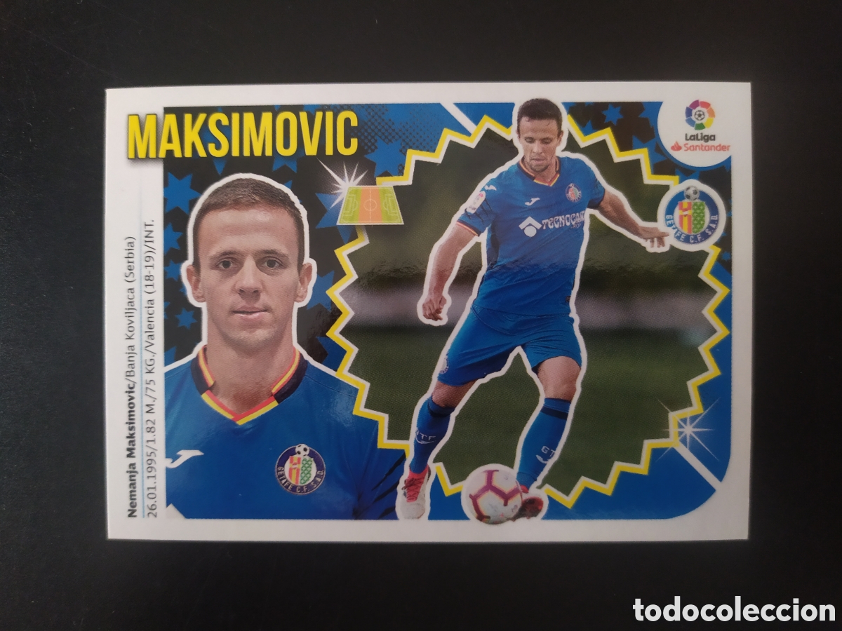 Cromos de F&uacute;tbol: Liga este 2018 2019 18 19 panini Maksimovic coloca n&ordm; 10 bis Getafe