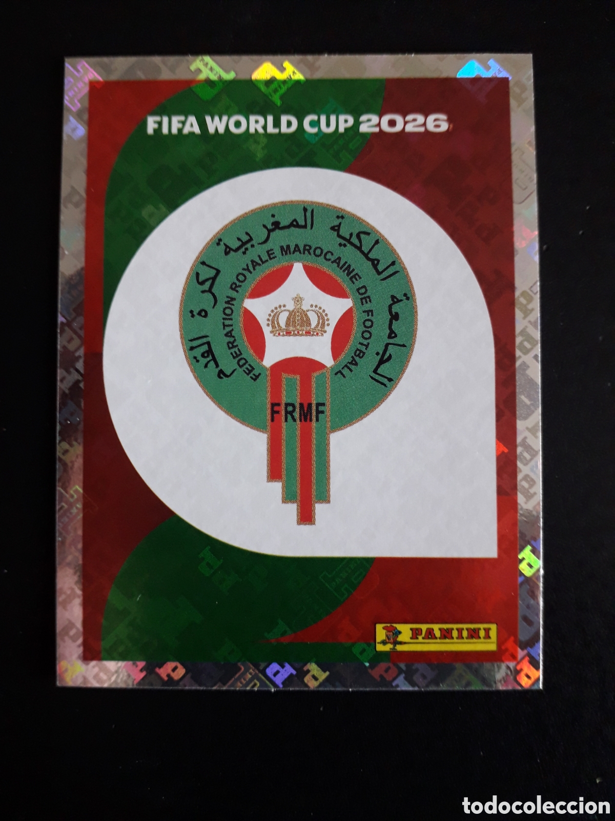 Cromos de F&uacute;tbol: ESCUDO MARRUECOS MAR 1 MUNDIAL F&Uacute;TBOL 2026 FIFA WORLD CUP PANINI SIN PEGAR PEDIDO M&Iacute;NIMO 3&euro;