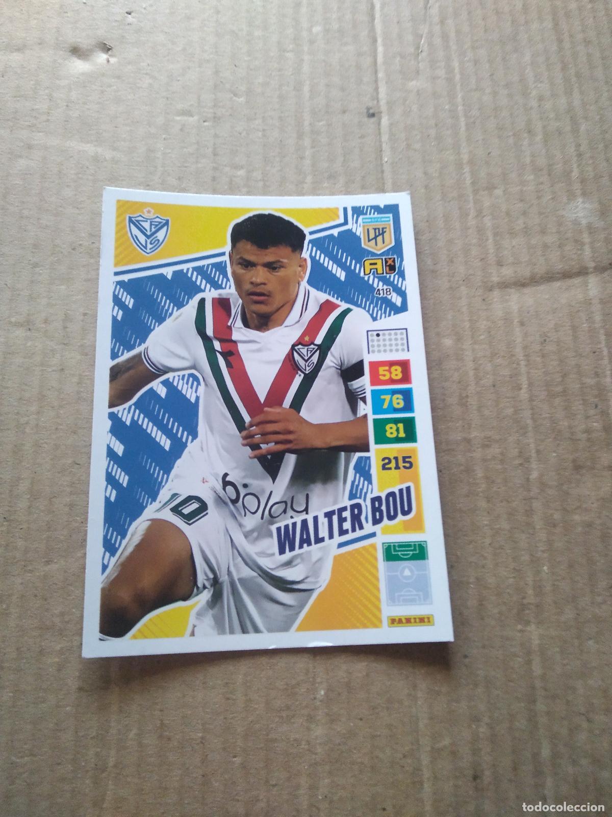 Cromos de F&uacute;tbol: 418 WALTER BOU VELEZ CROMO FUTBOL PANINI ARGENTINO 2023 LIGA ARGENTINA ADRENALYN