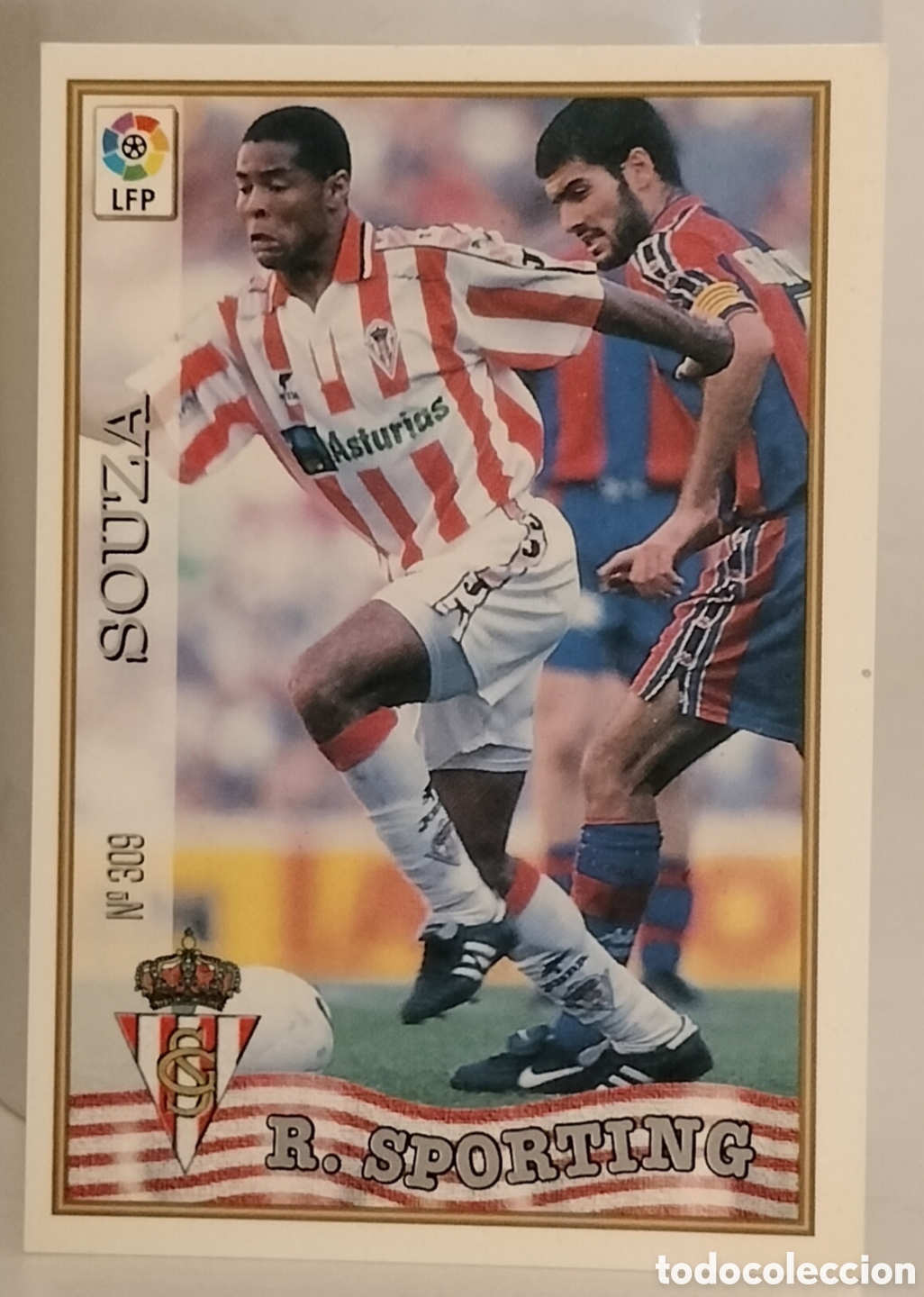 Cromos de F&uacute;tbol: Souza, Sporting de Gij&oacute;n 96-97