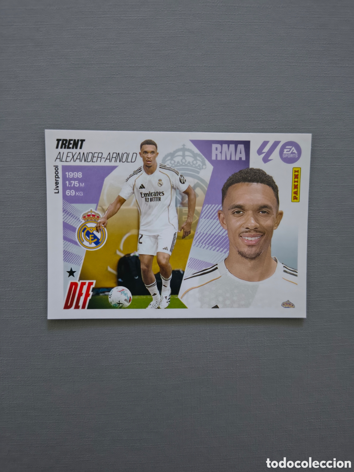Cromos de F&uacute;tbol: LALIGA ESTE 2025 2026 EA SPORTS 25 26 ALBUM PANINI LIGA &Uacute;LTIMOS FICHAJES N 9 REAL MADRID TRENT