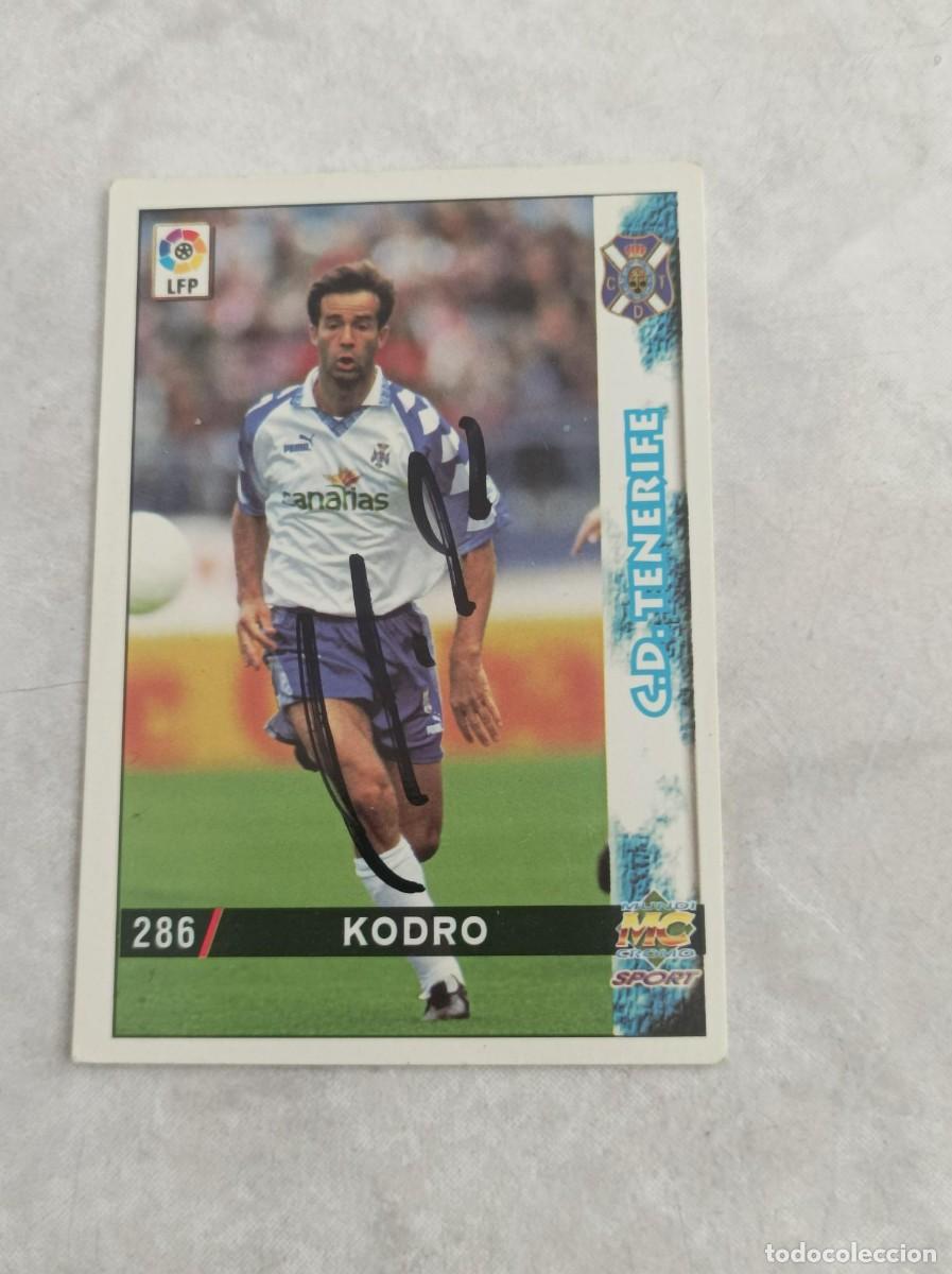 Cromos de F&uacute;tbol: Cromo firmado Meho Kodro