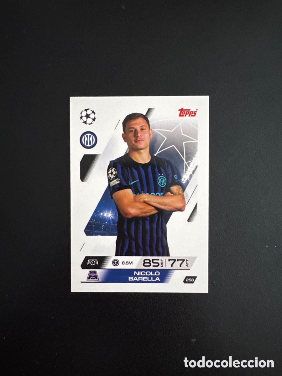 Cromos de F&uacute;tbol: BARELLA INTER DE MIL&Aacute;N NUMERO 258 MATCH ATTAX 2025 2026