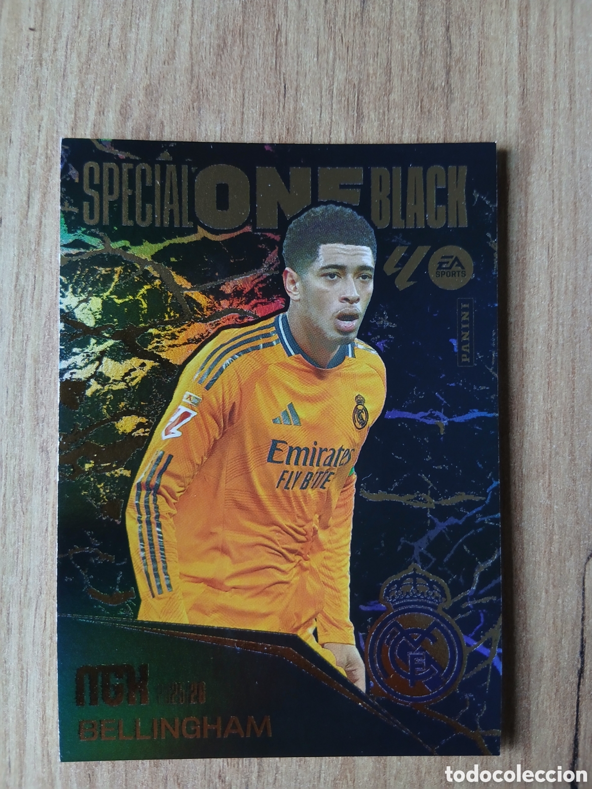 Cromos de F&uacute;tbol: CARD BELLINGHAM (SPECIAL ONE BLACK) REAL MADRID LIGA 25-26 2025 2026 MEGACRACKS MGK