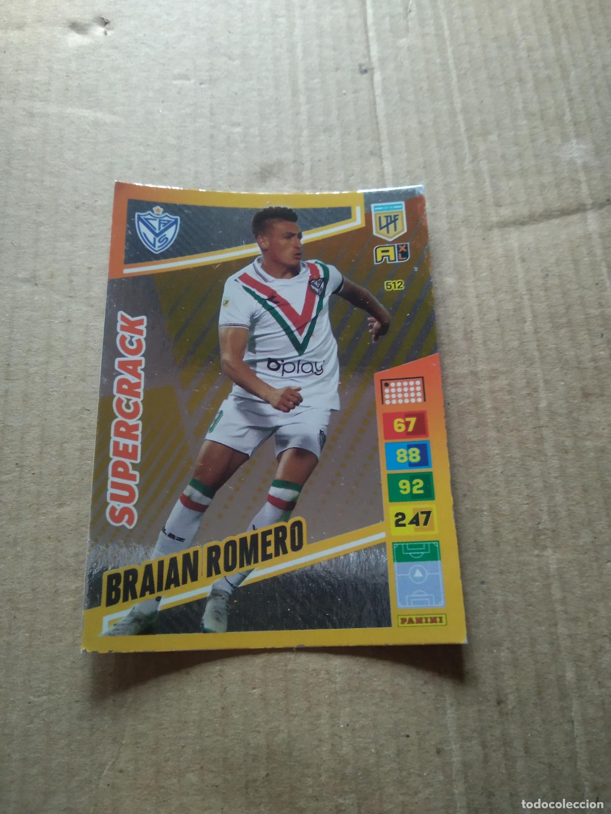 Cromos de F&uacute;tbol: 512 BRAIAN ROMERO VELEZ CROMO FUTBOL PANINI ARGENTINO 2023 LIGA ARGENTINA ADRENALYN