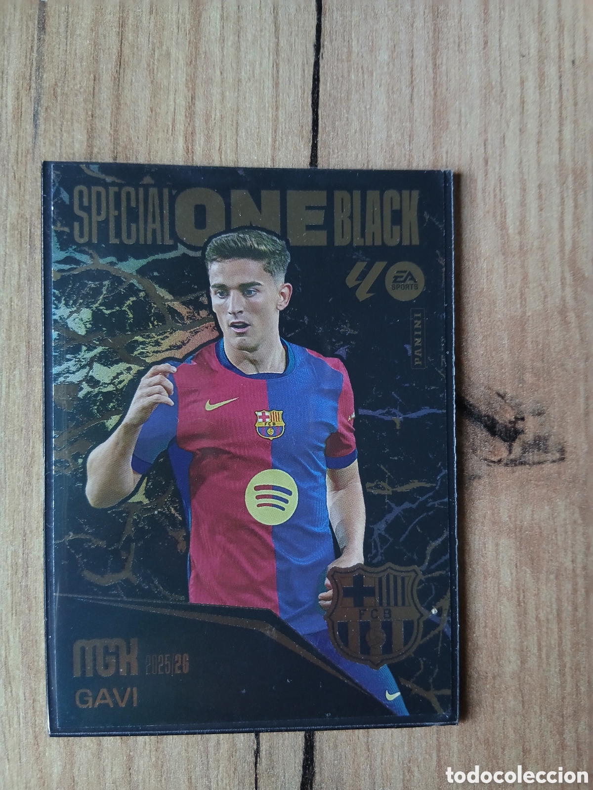 Cromos de F&uacute;tbol: CARD Gavi (SPECIAL ONE BLACK) LIGA 25-26 2025 2026 MEGACRACKS MGK