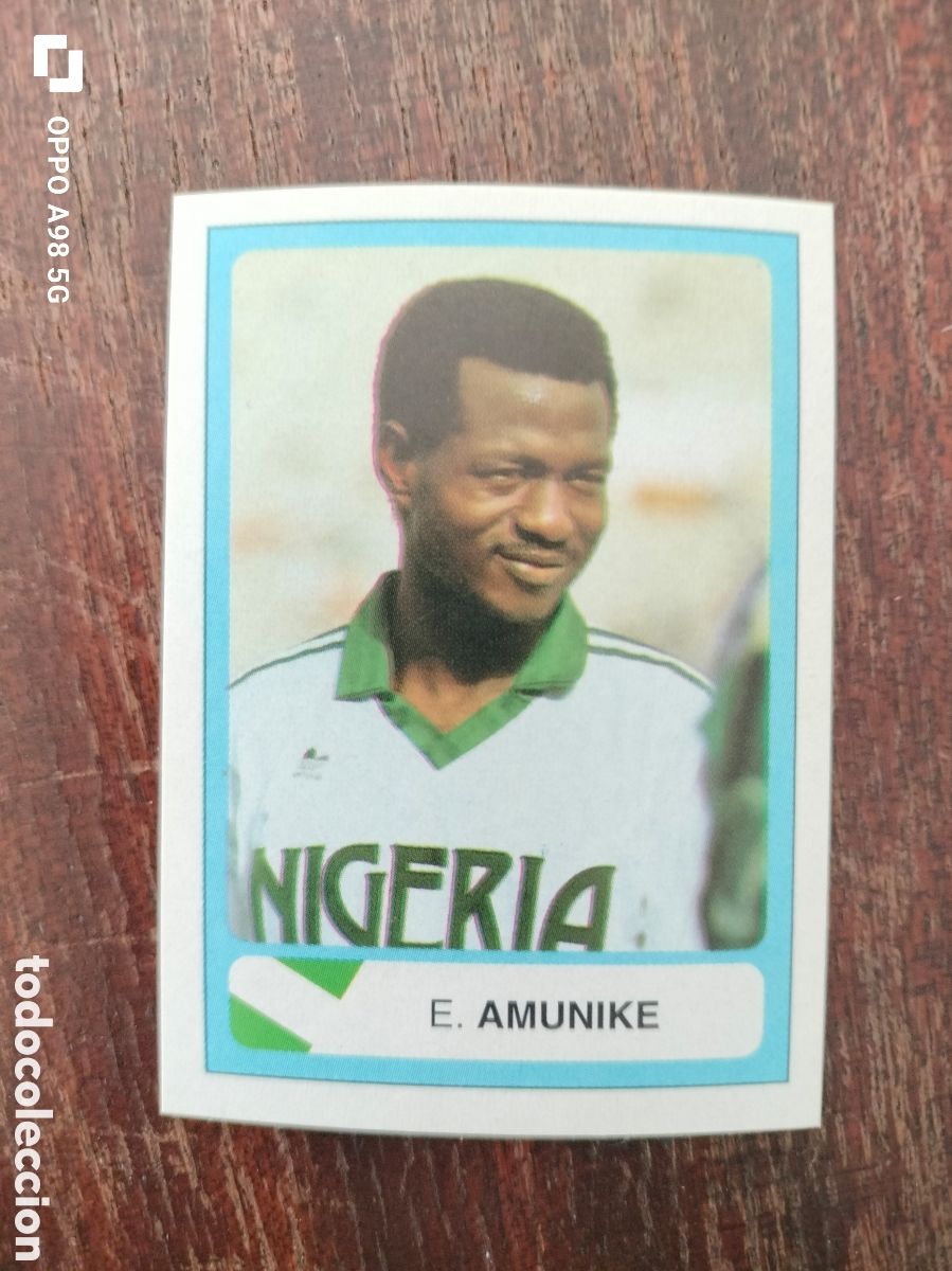 Cromos de F&uacute;tbol: Cromo 322 Amunike Nigeria Ediciones Estadio Mundial USA Estados Unidos EEUU 94 1994