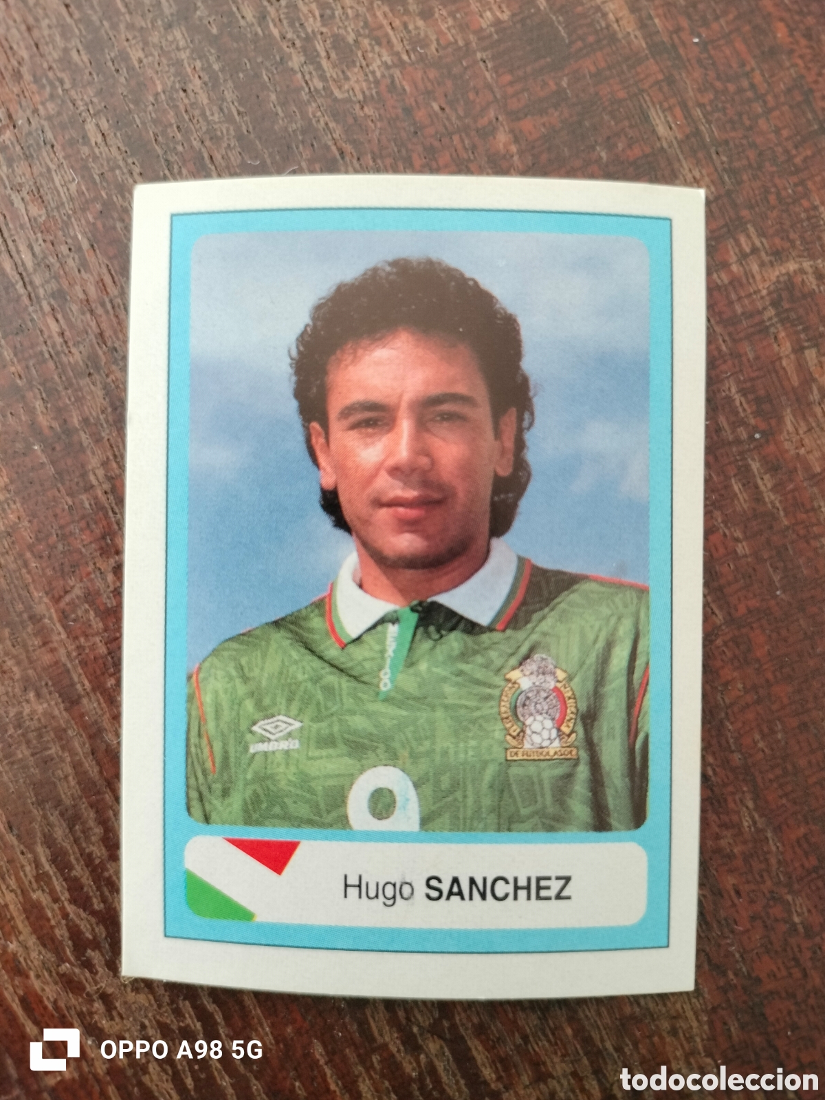 Cromos de F&uacute;tbol: Cromo 312 Hugo S&aacute;nchez M&eacute;xico Ediciones Estadio Mundial USA EEUU Estados Unidos 94 1994