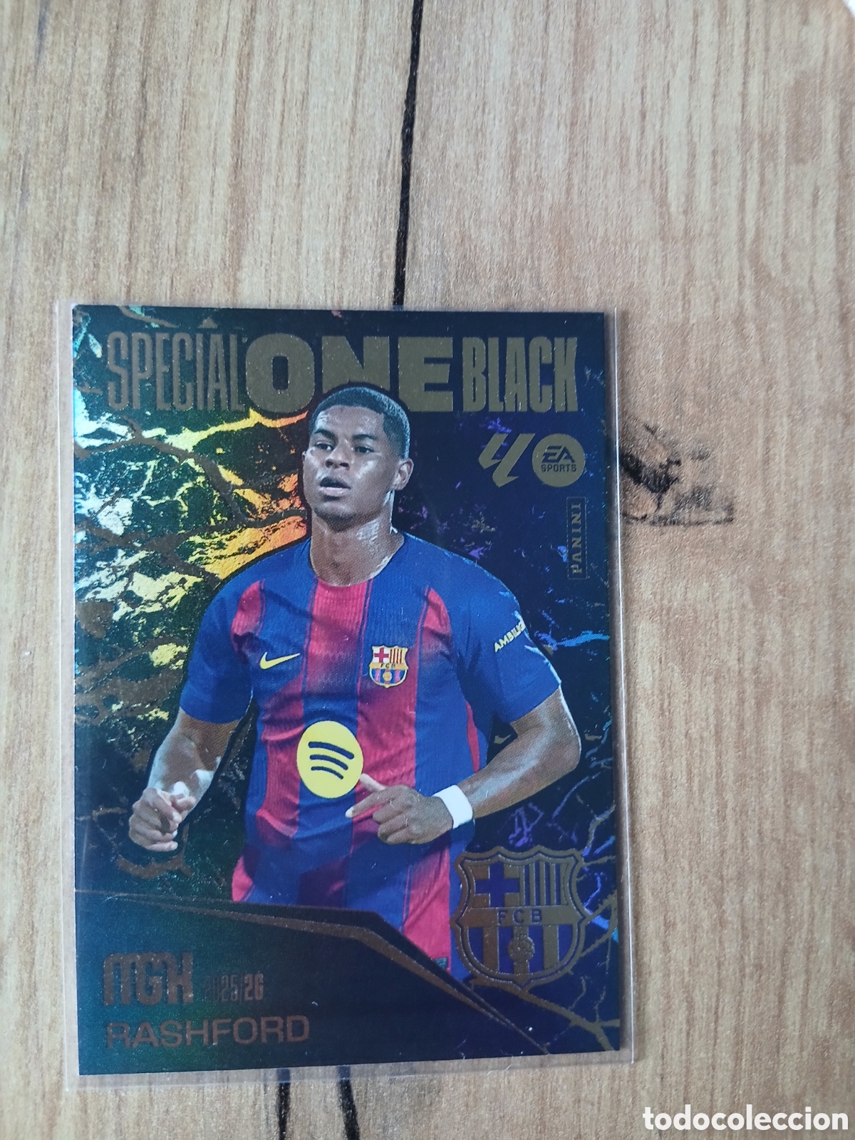 Cromos de F&uacute;tbol: CARD Rashford (SPECIAL ONE BLACK) LIGA 25-26 2025 2026 MEGACRACKS MGK