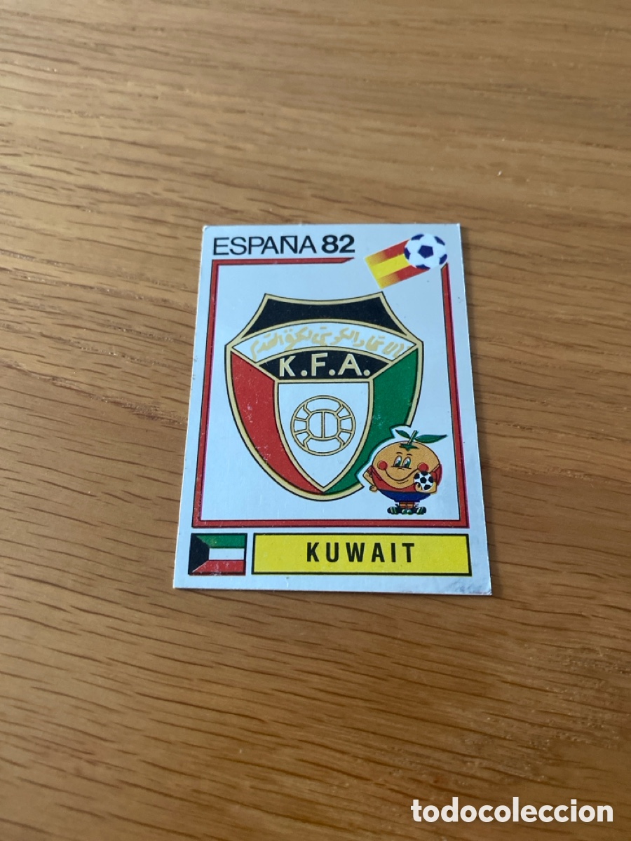 Cromos de F&uacute;tbol: Cromo panini mundial Espa&ntilde;a 82 n&uacute;mero 228 escudo Kuwait - Sticker album world cup Spain 1982 badge