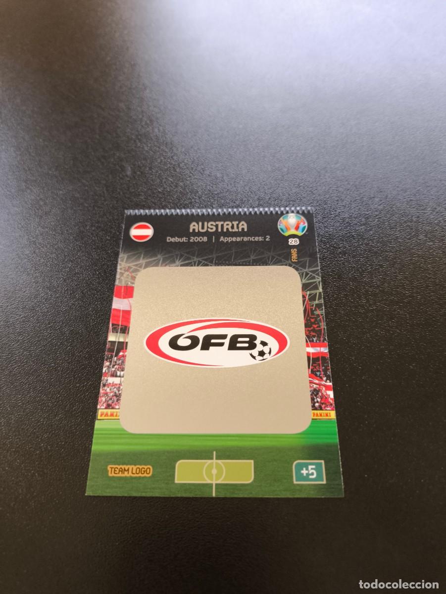 Cromos de F&uacute;tbol: 28 LOGO ESCUDO AUSTRIA PANINI ADRENALYN XL EURO 2020 EUROCOPA NO LIGA ESTE