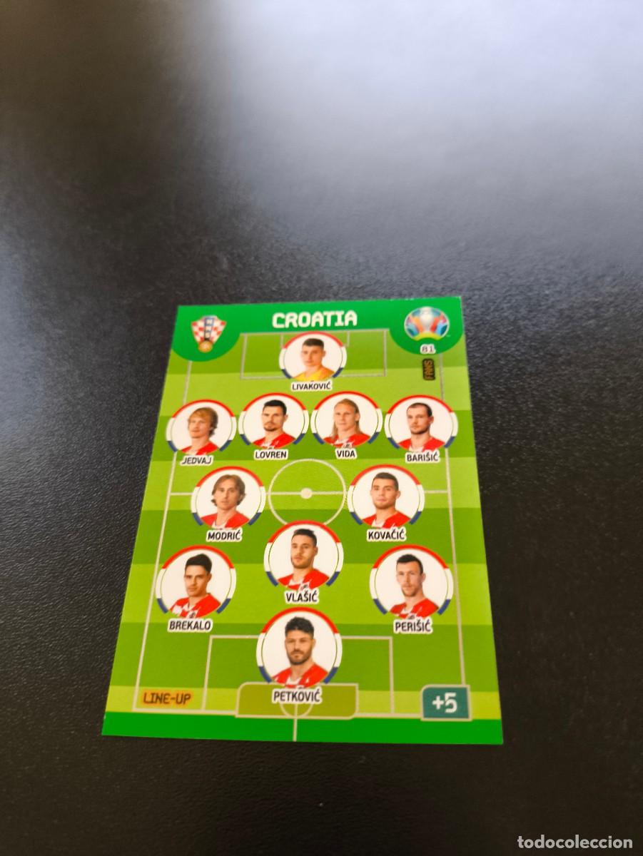 Cromos de F&uacute;tbol: 81 LINE UP TEAM MODRIC EQUIPO CROATIA CROACIA PANINI ADRENALYN XL EURO 2020 EUROCOPA NO LIGA ESTE