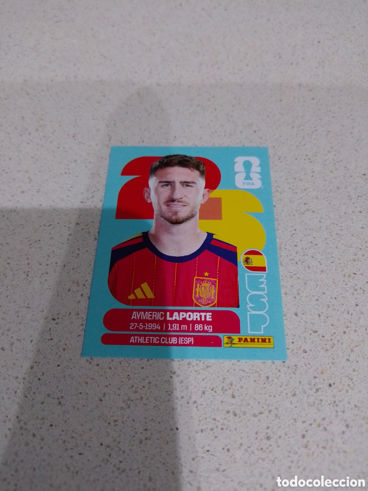 Fu&szlig;ball-Sticker: CROMO N&Uacute;MERO 4 LAPORTE ESPA&Ntilde;A. MUNDIAL 2026. PANINI.
