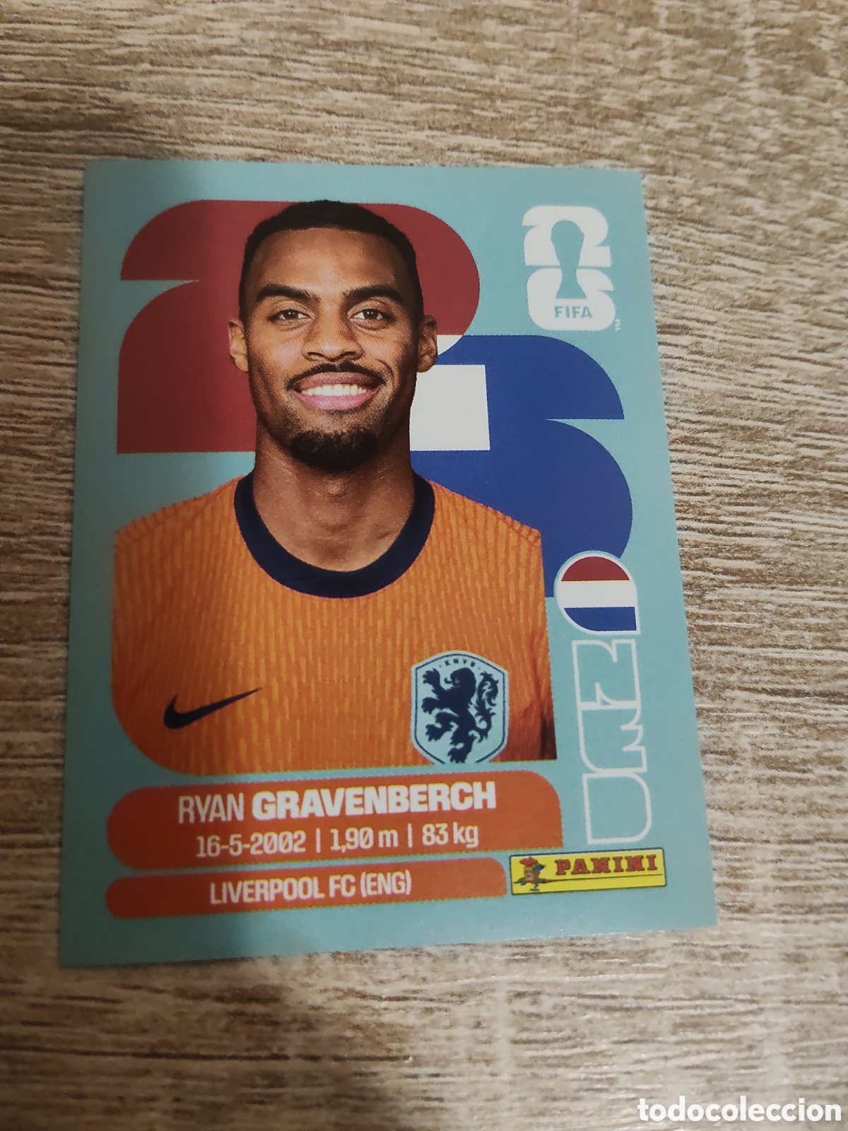 Cartes &agrave; collectionner de Football: Panini mundial 2026 NED 11 Ryan Gravenberch Holanda