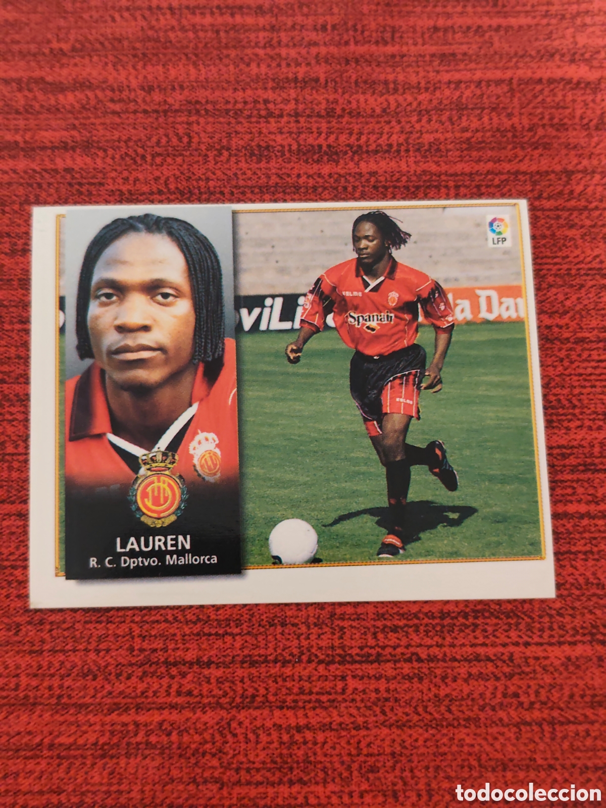 Football Stickers: COLOCA LAUREN REAL MALLORCA EDICIONES ESTE 1998 1999