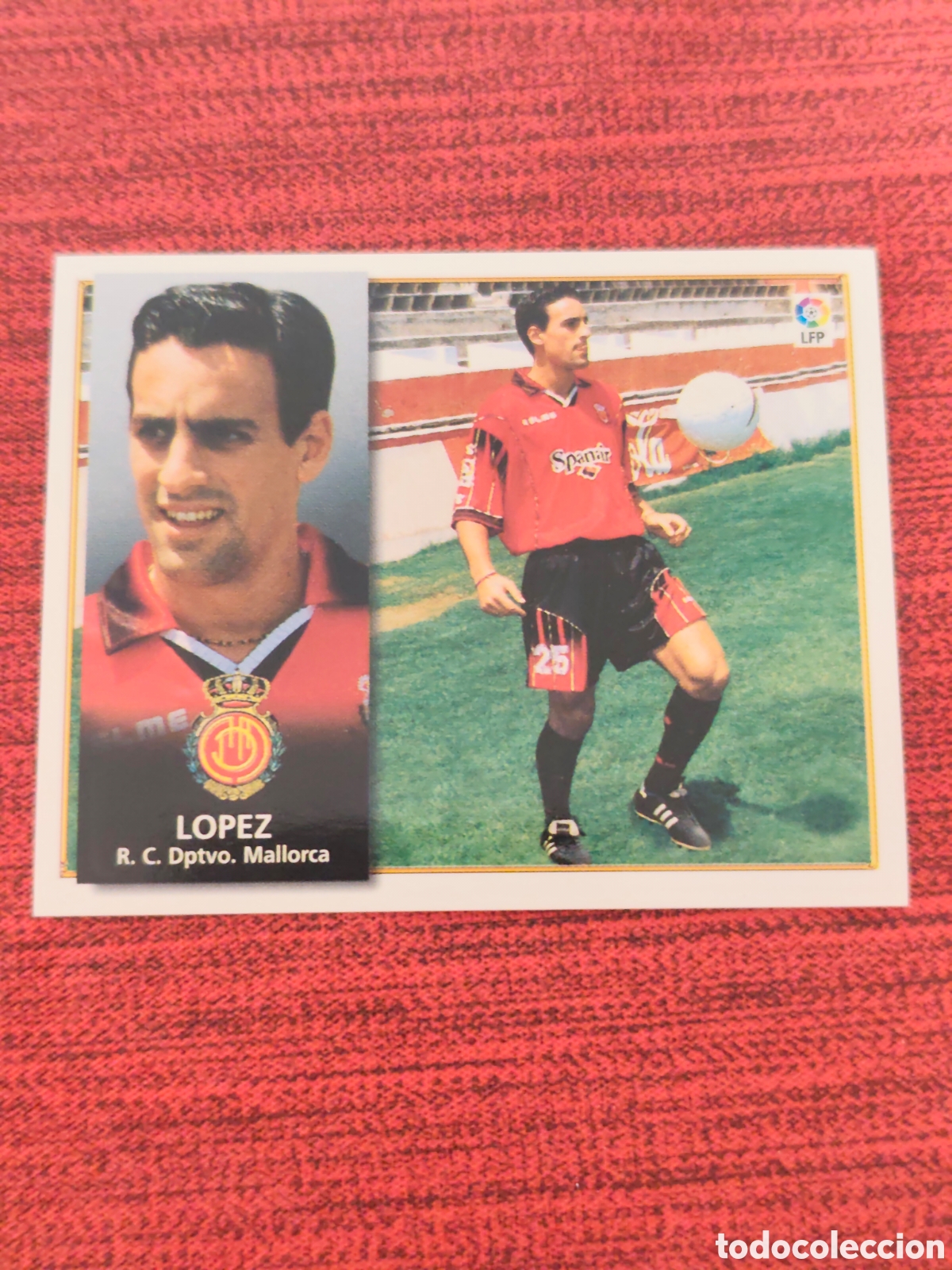Football Stickers: COLOCA L&Oacute;PEZ REAL MALLORCA EDICIONES ESTE 1998 1999