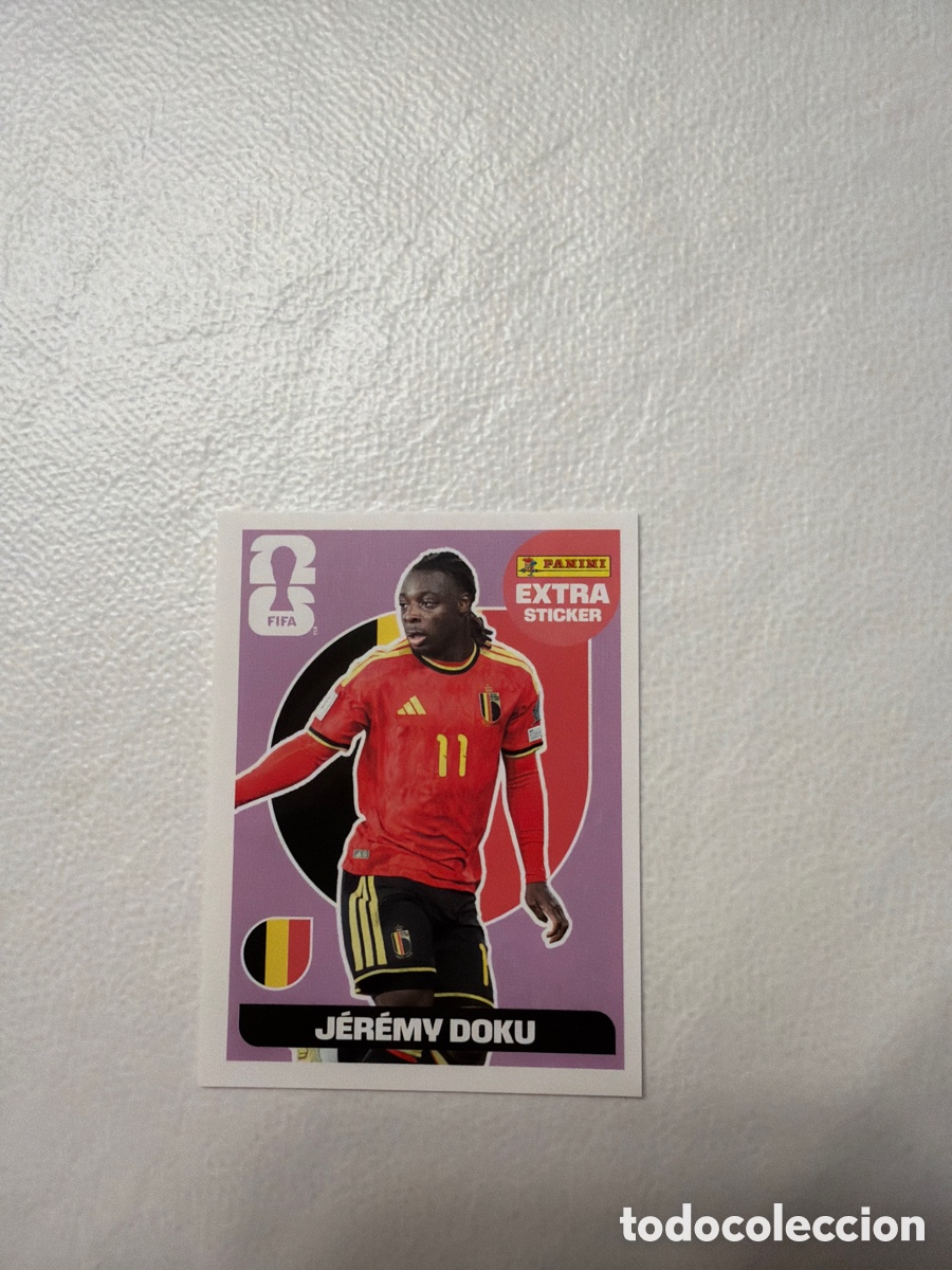 Cromos de Futebol: Extra sticker panini world cup 2026 Jeremy Doku Base