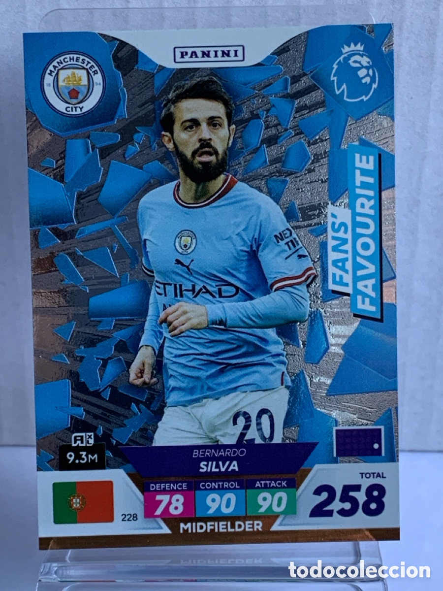 Fu&szlig;ball-Sticker: 228 Bernardo Silva Manchester City Fans' Favourite Panini Adrenalyn Premier XL Plus 2023