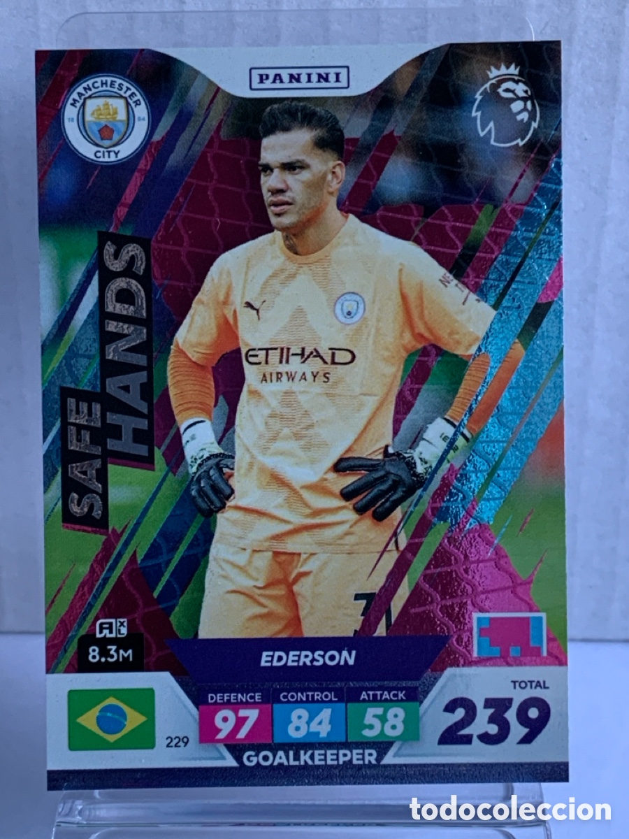 Fu&szlig;ball-Sticker: 229 Ederson Manchester City Safe Hands Panini Adrenalyn Premier XL Plus 2023