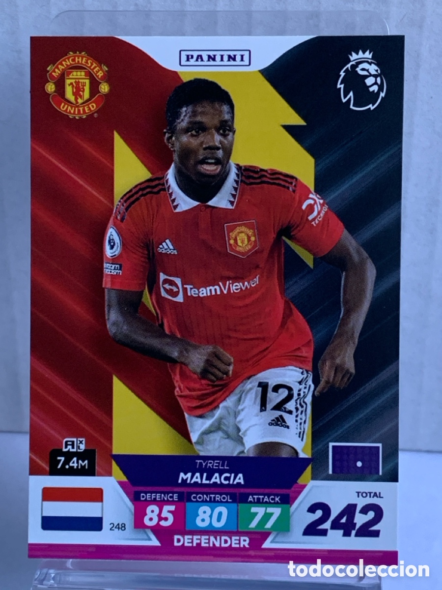 Fu&szlig;ball-Sticker: 248 Tyrell Malacia Manchester United Base card Panini Adrenalyn Premier XL Plus 2023