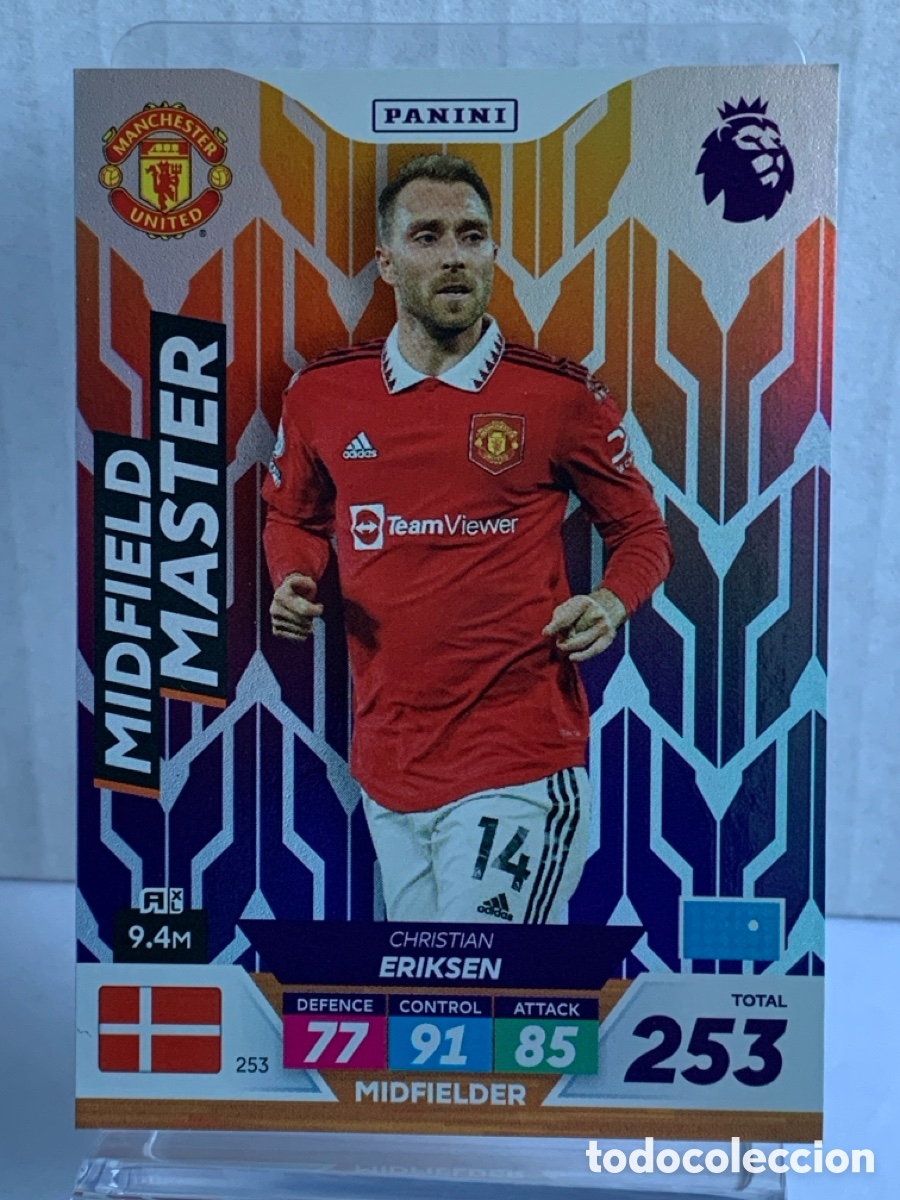 Fu&szlig;ball-Sticker: 253 Christian Eriksen Manchester United Midfield Master Panini Adrenalyn Premier XL Plus 2023