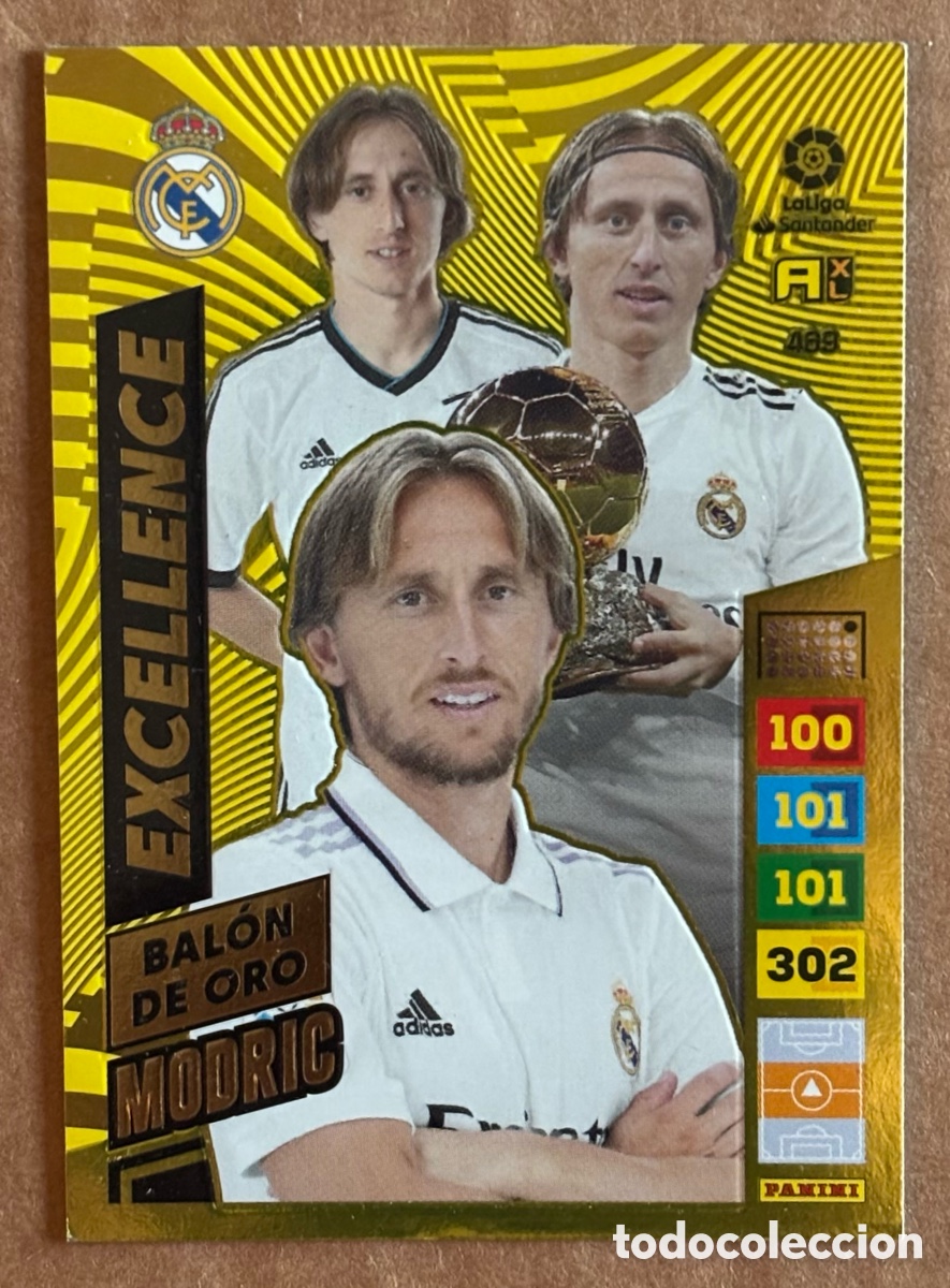 Cromos de F&uacute;tbol: LUKA MODRIC (REAL MADRID). CARTA EXCELENCE BAL&Oacute;N DE ORO ADRENALYN XL LA LIGA 2022-23.