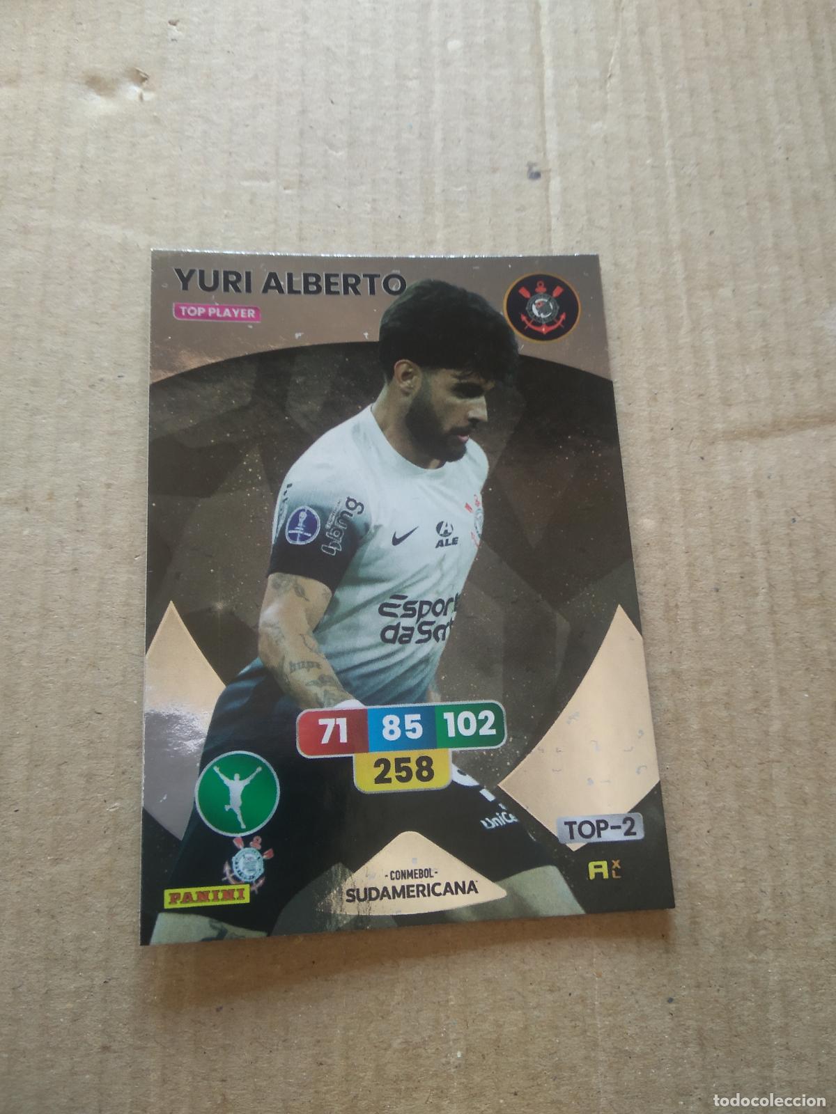 Cromos de F&uacute;tbol: TOP-2 YURI ALBERTO CORINTHIANS CROMO FUTBOL PANINI ADRENALYN CONMEBOL LIBERTADORES SUDAMERICANA 2024