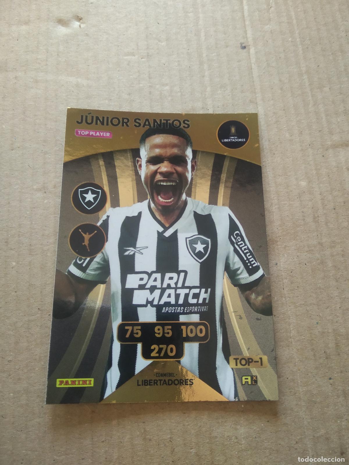 Cromos de F&uacute;tbol: TOP-1 JUNIOR SANTOS BOTAFOGO CROMO FUTBOL PANINI ADRENALYN CONMEBOL LIBERTADORES SUDAMERICANA 2024