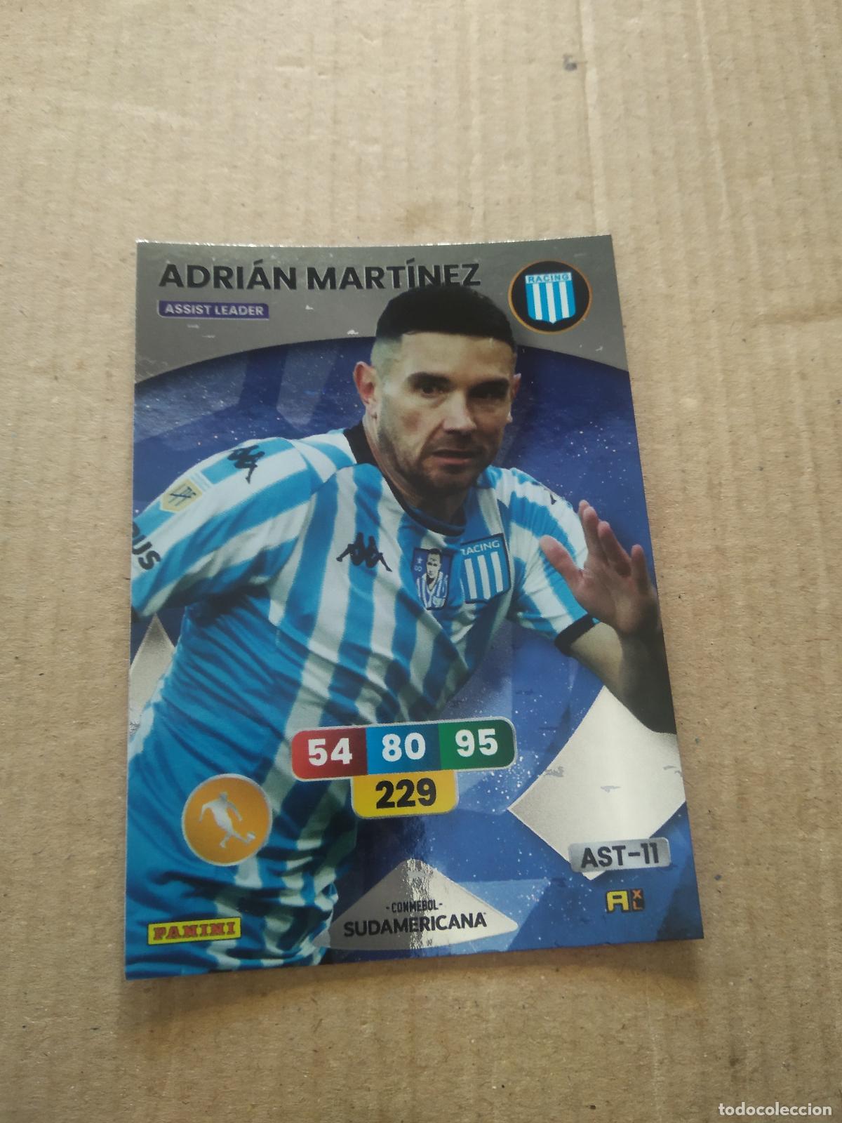 Cromos de F&uacute;tbol: AST-11 ADRIAN MARTINEZ RACING CROMO FUTBOL PANINI ADRENALYN CONMEBOL LIBERTADORES SUDAMERICANA 2024