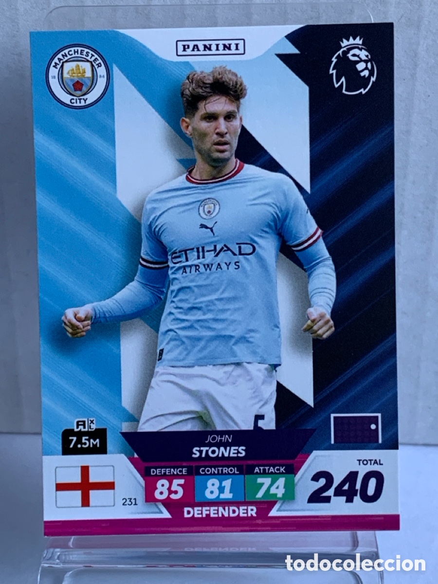 Figurine di Calcio: 231 John Stones Manchester City Base card Panini Adrenalyn Premier XL Plus 2023