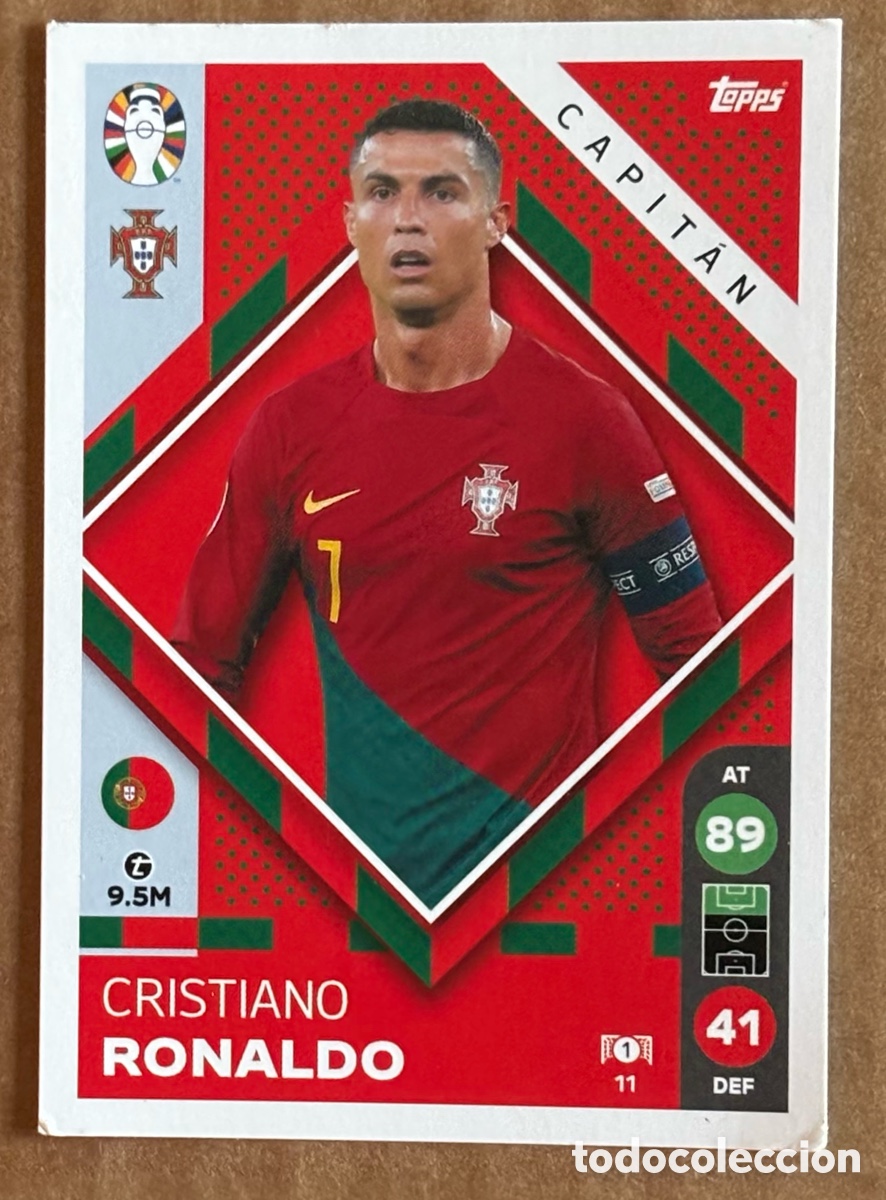 Cromos de F&uacute;tbol: CRISTIANO RONALDO (PORTUGAL). CARTA CAPTAIN TOPPS MATCH ATTAX EURO 2024 LIDL.