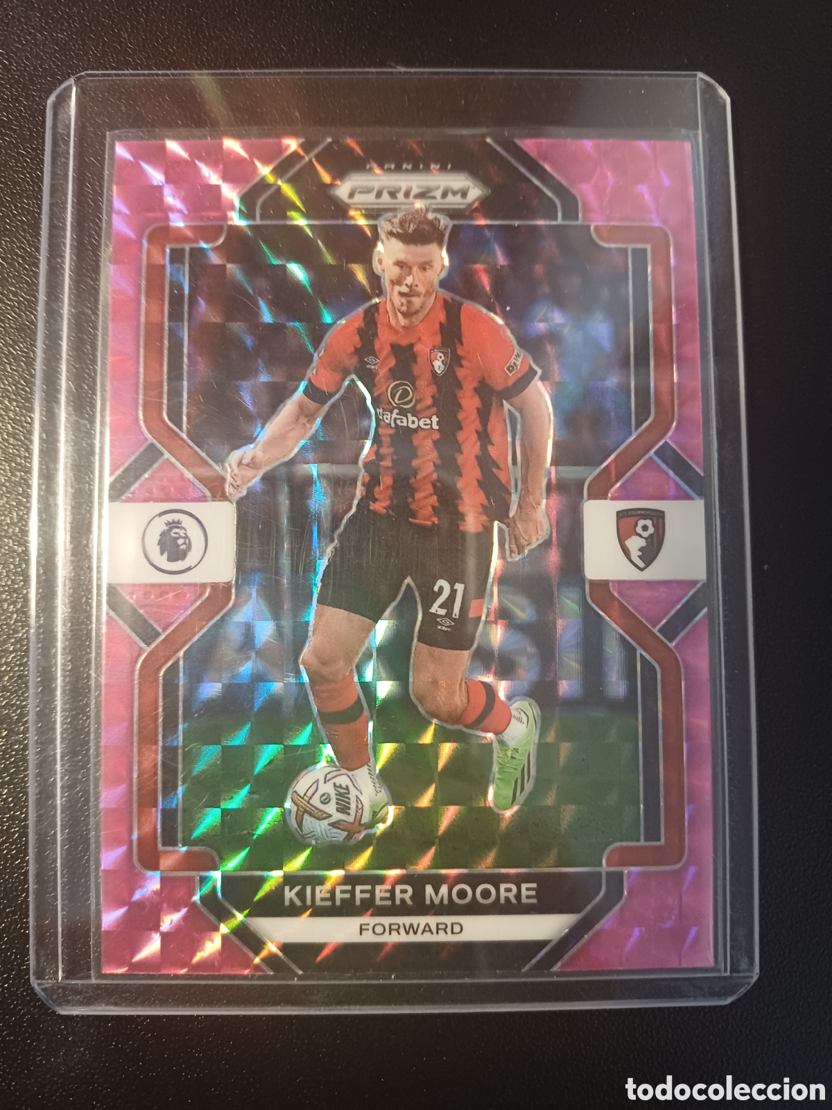 Football Stickers: #215 KIEFFER MOORE AFC BOUNEMUOUTH PINK MOSAIC PANINI PRIZM PREMIER LEAGUE 2022-23